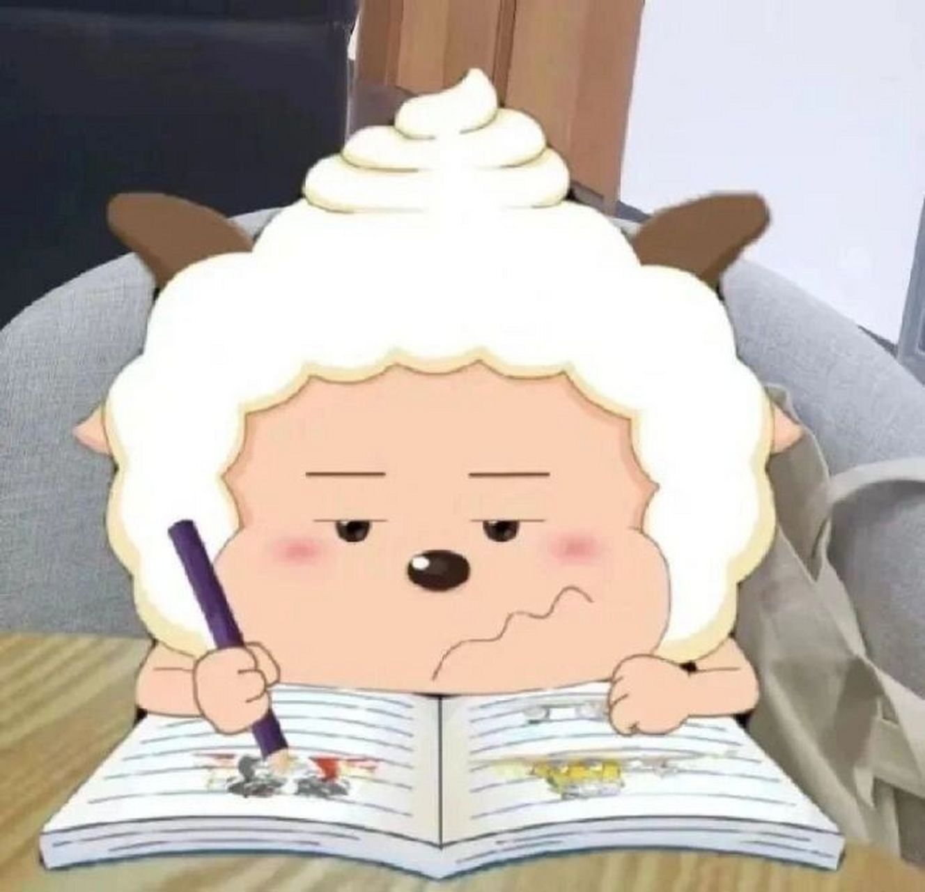 美女帅哥们有没有这张懒羊羊头像原图!