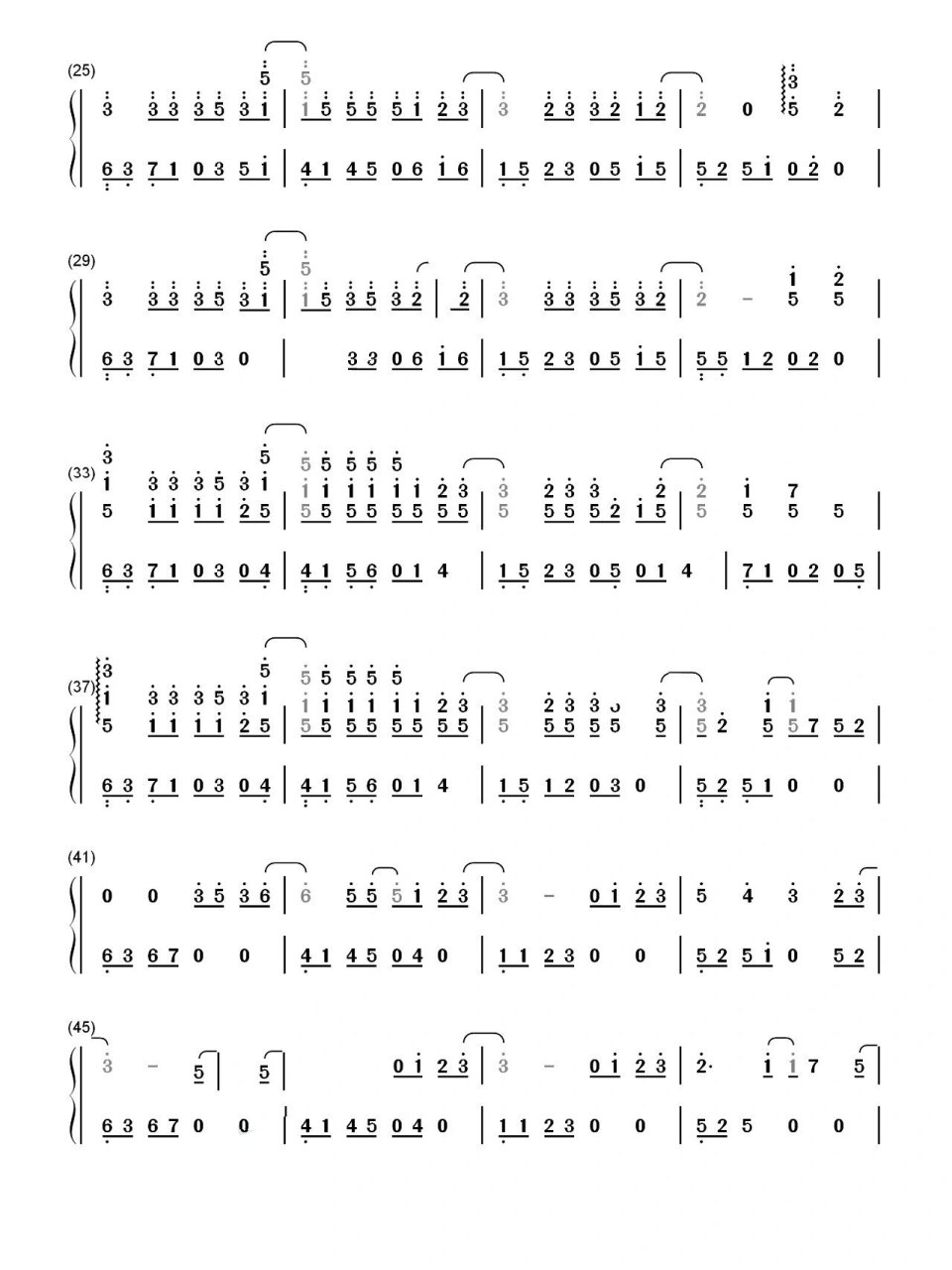 《迷失幻境》双手简谱