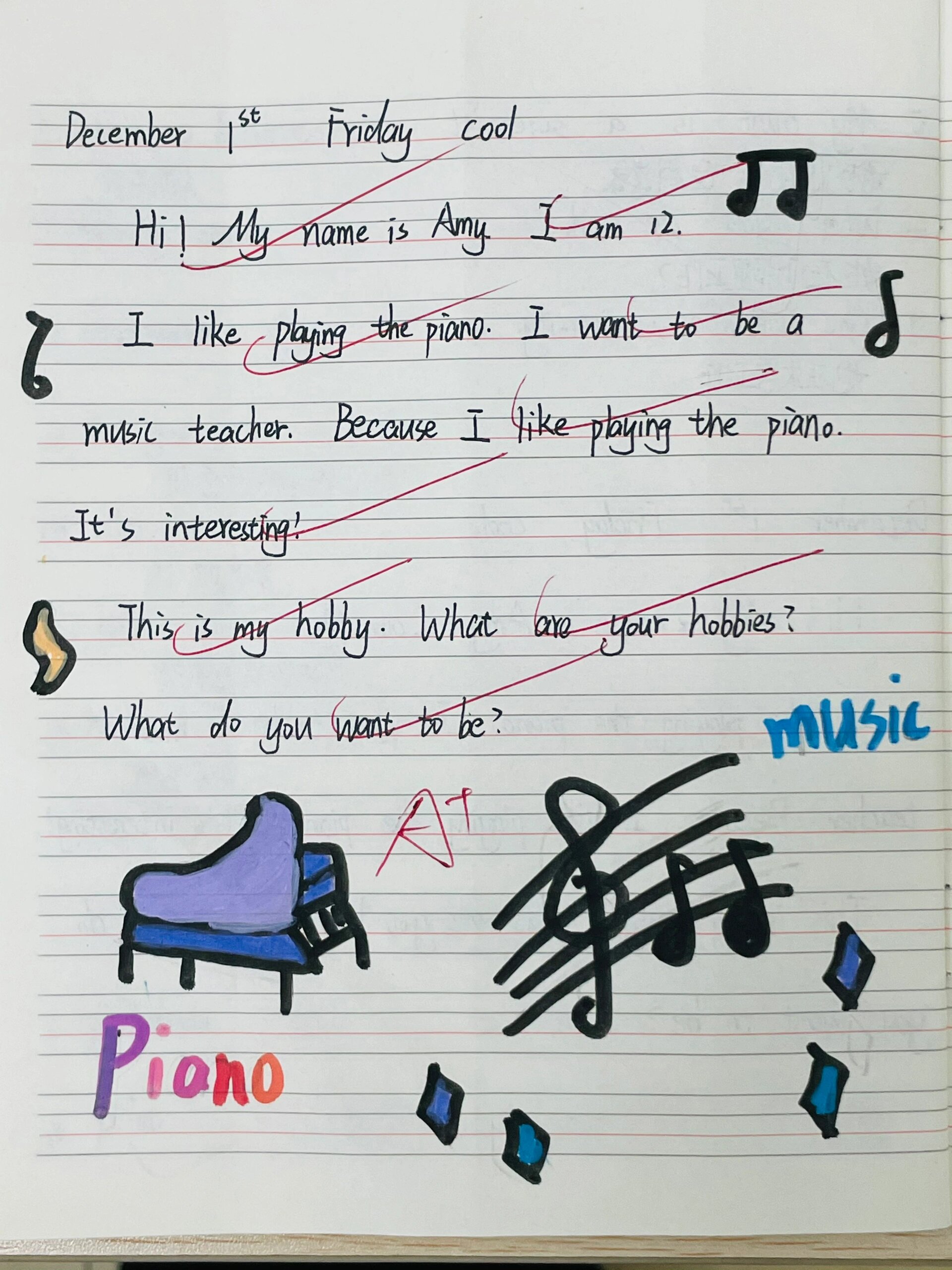 人教版pep六上unit5配图作文 unit5 what does he do?