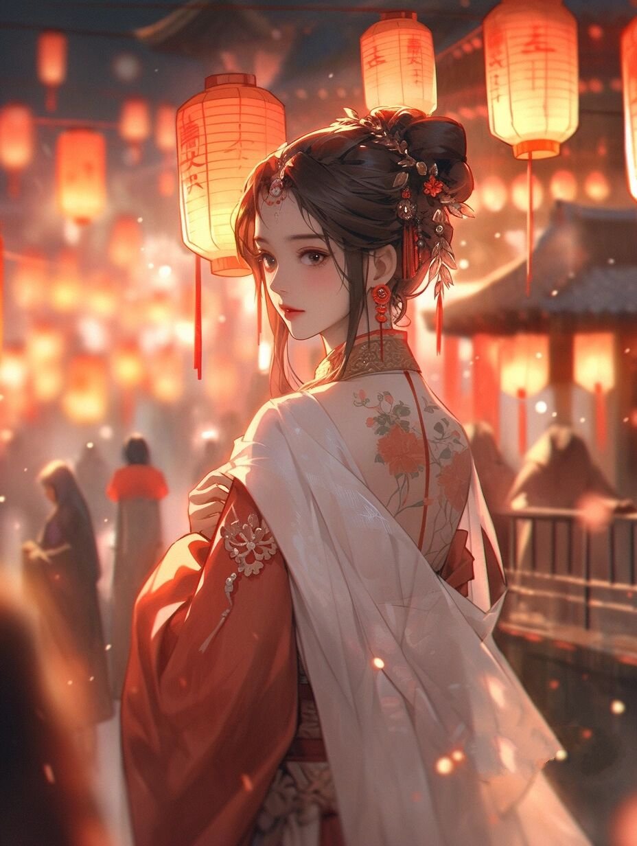 ai盛世大唐| 云想衣裳花想容|古风女子头像 midjourney 带你梦回唐朝