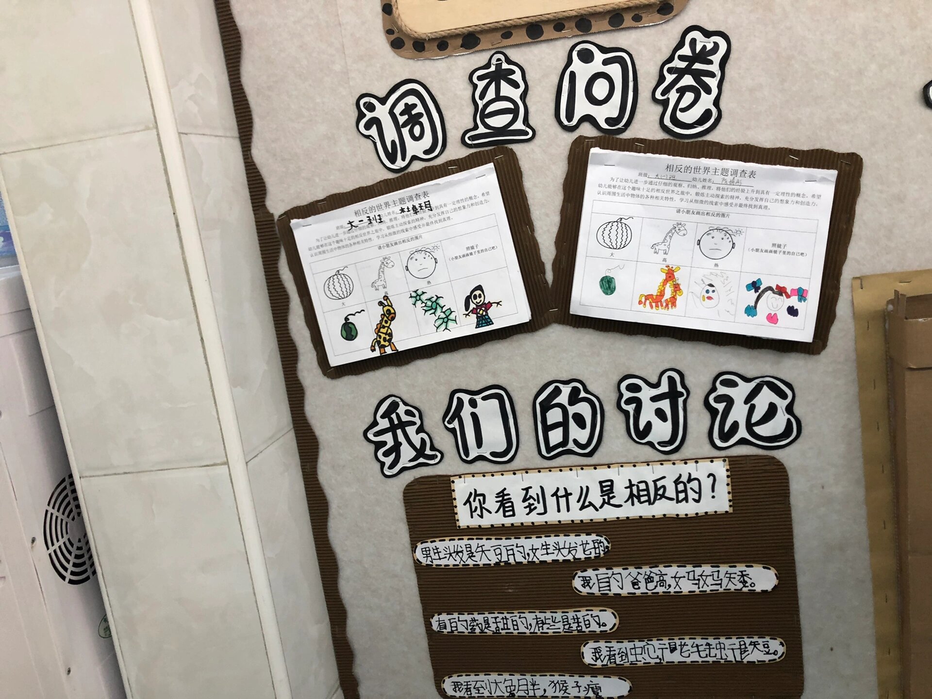 大班主题墙(相反国) 发发库存,大班上学期主题墙—相反国,活动延伸放