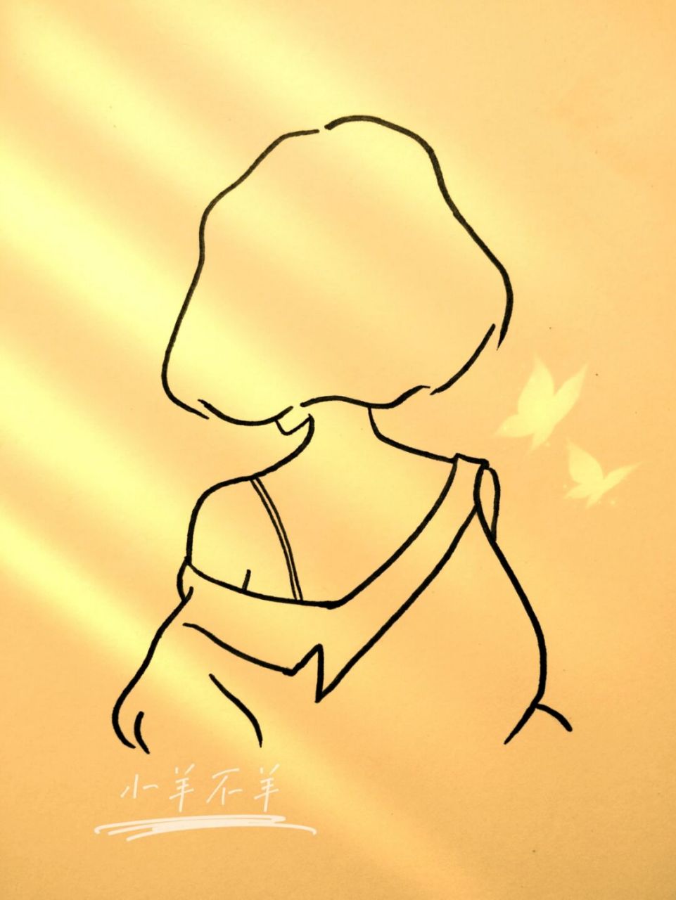 人物头像背影简笔画女(人物头像背影简笔画女生)
