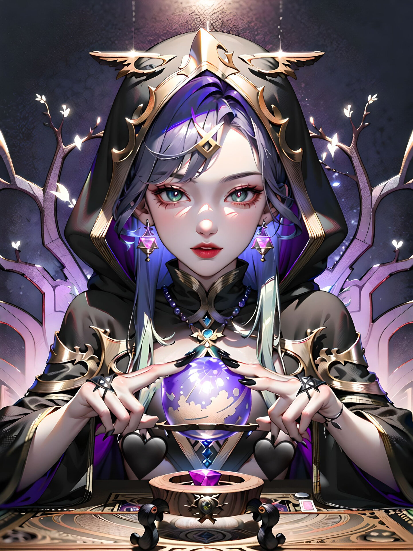 占卜师#魔法少女 #ai绘画# #塔罗牌占卜# #御姐头像# #魔法少女# 灵感