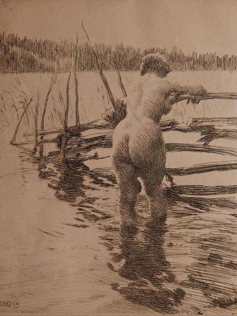 今天,我们来欣赏一幅由瑞典著名艺术家安德斯·佐恩(anders zorn)创作