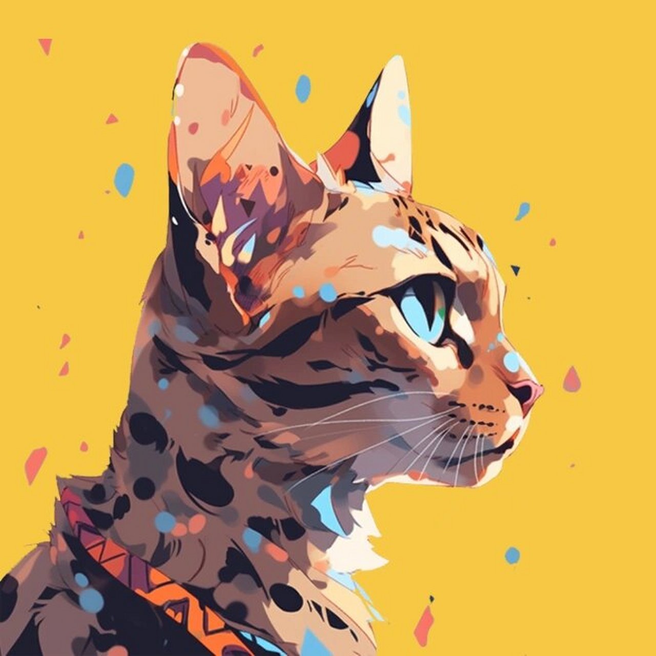 霸气的孟加拉豹猫93头像～ 因为好多人留言说想看孟加拉豹猫93