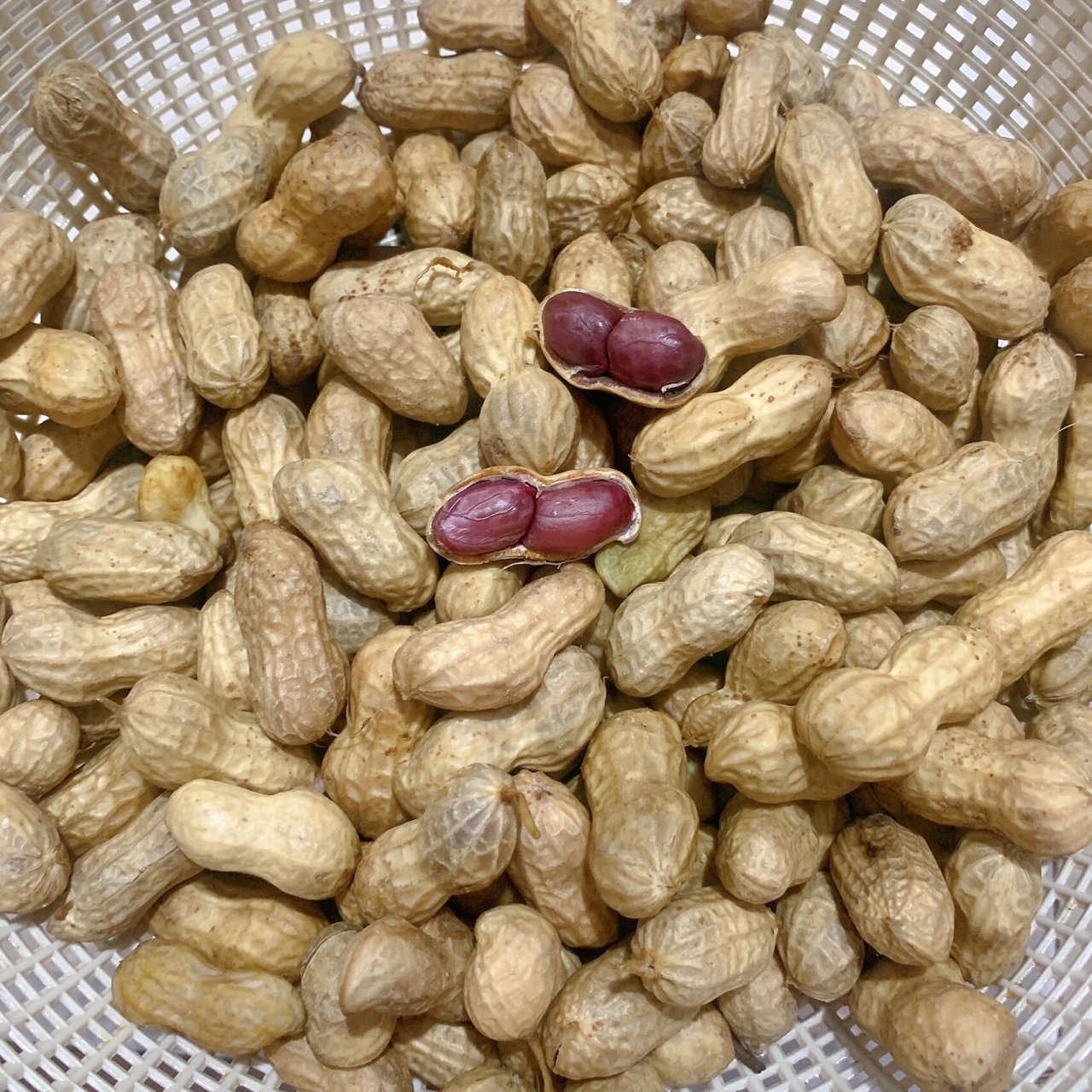 这次花生居然买到了红皮花生,于是水煮花生煮了20分钟,只加了简档的