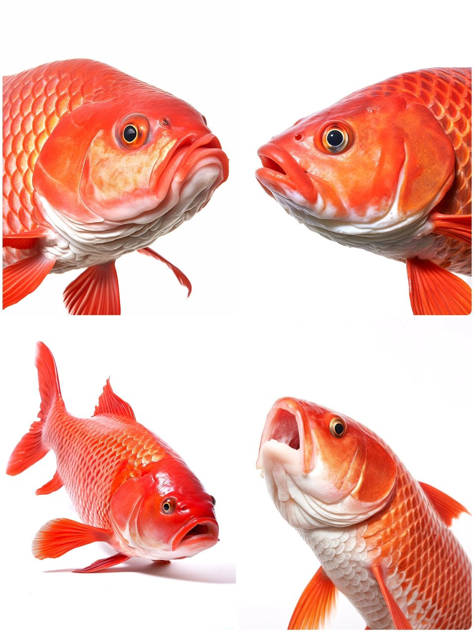 绘画素材364:红鲤鱼