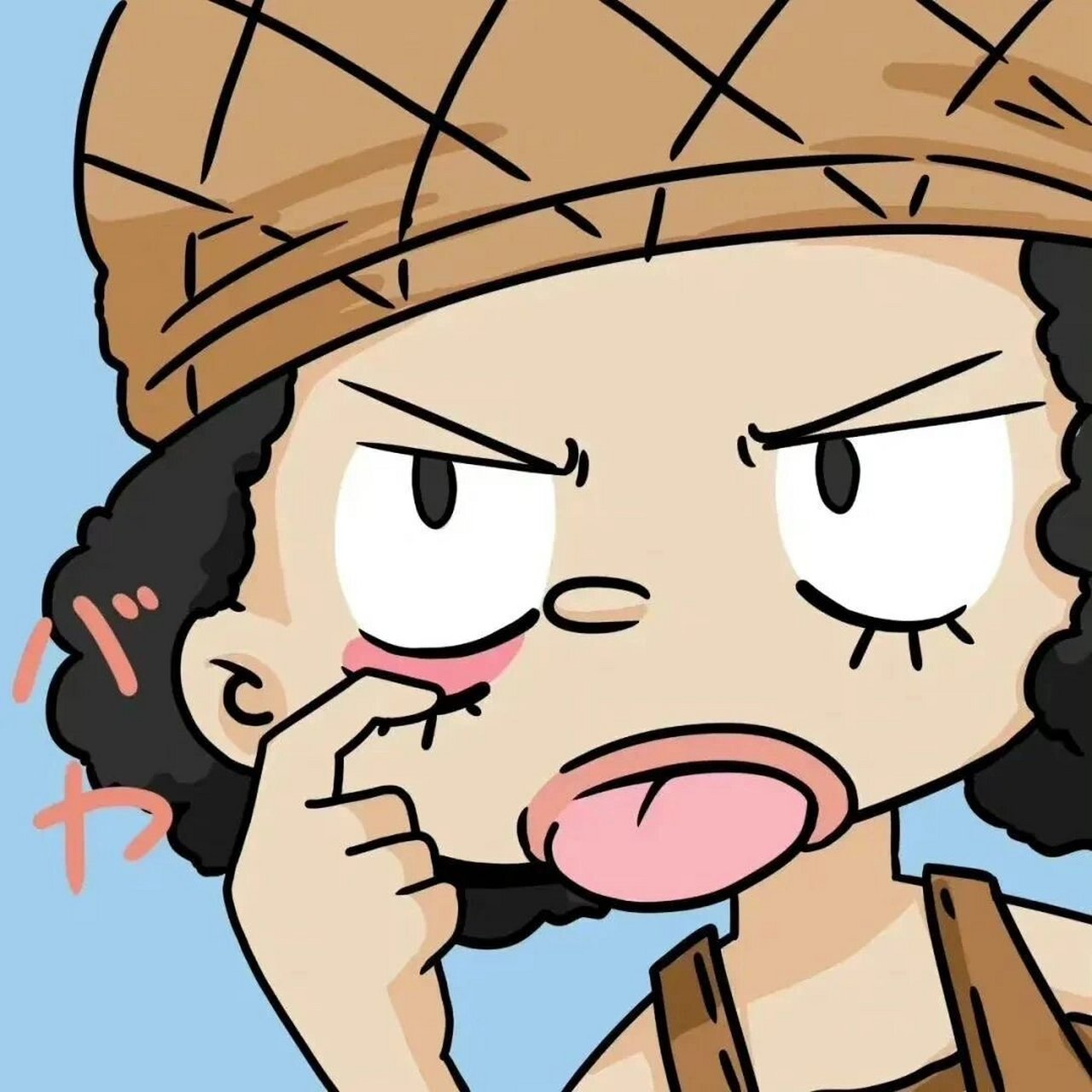 海贼王q版头像绝可爱 原创出自: 布鲁克:我也要做鬼脸 略略略,忘了,我