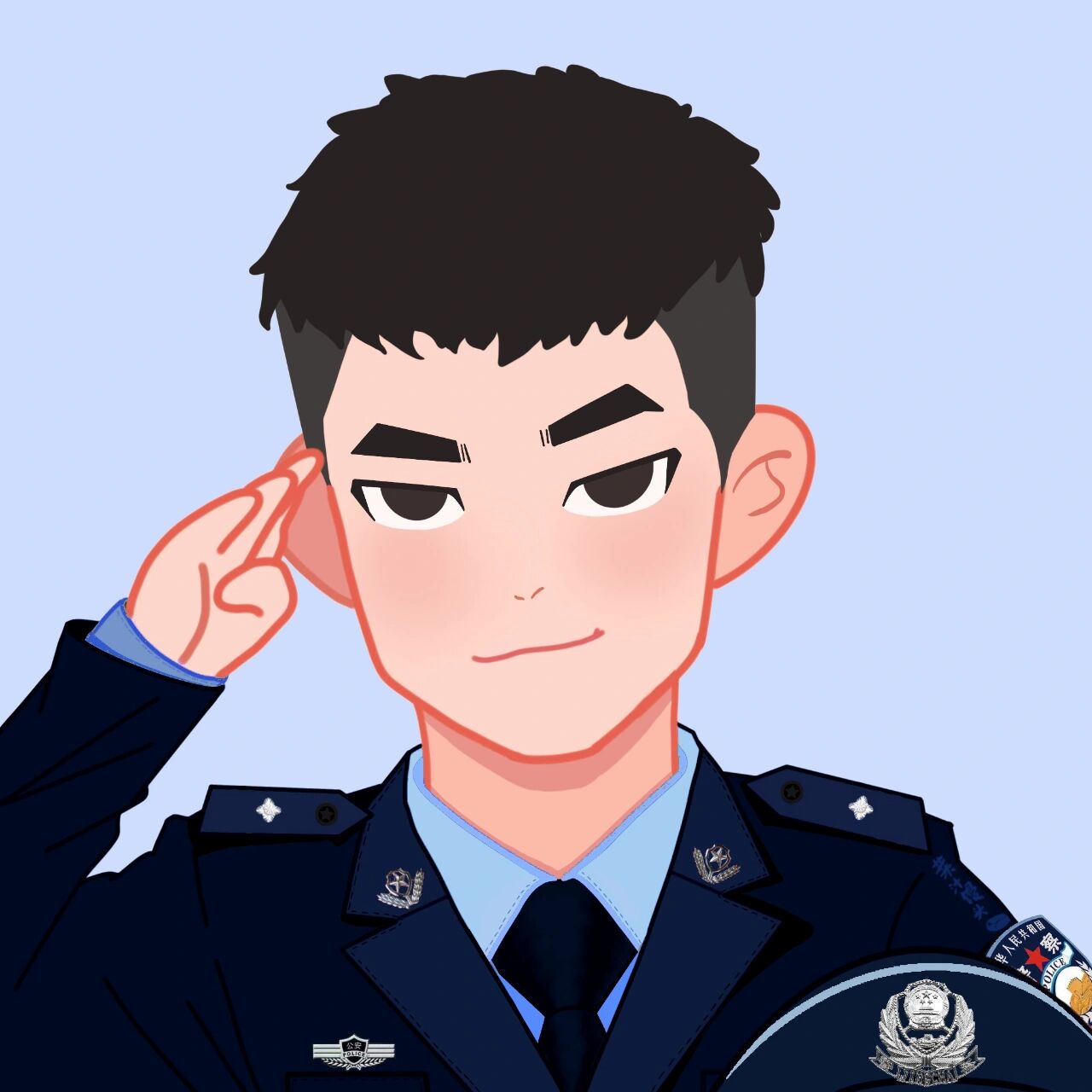 ⑥警察手绘头像