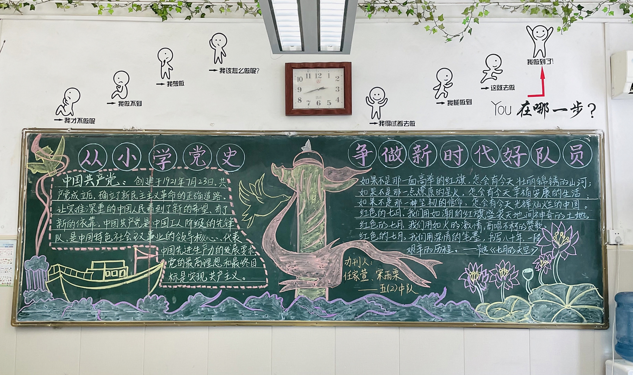 小学黑板报 六月黑板报 主题"从小学党史 小学黑板报 六月黑板报 主题