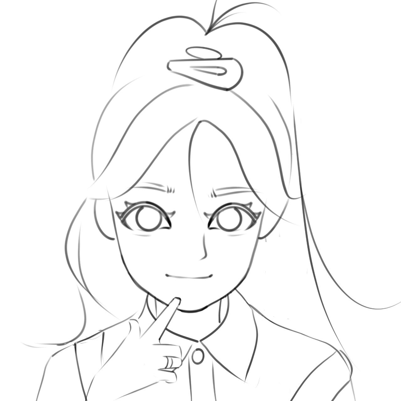 高马尾美女子|手绘卡通头像 参考:你的梓棠.