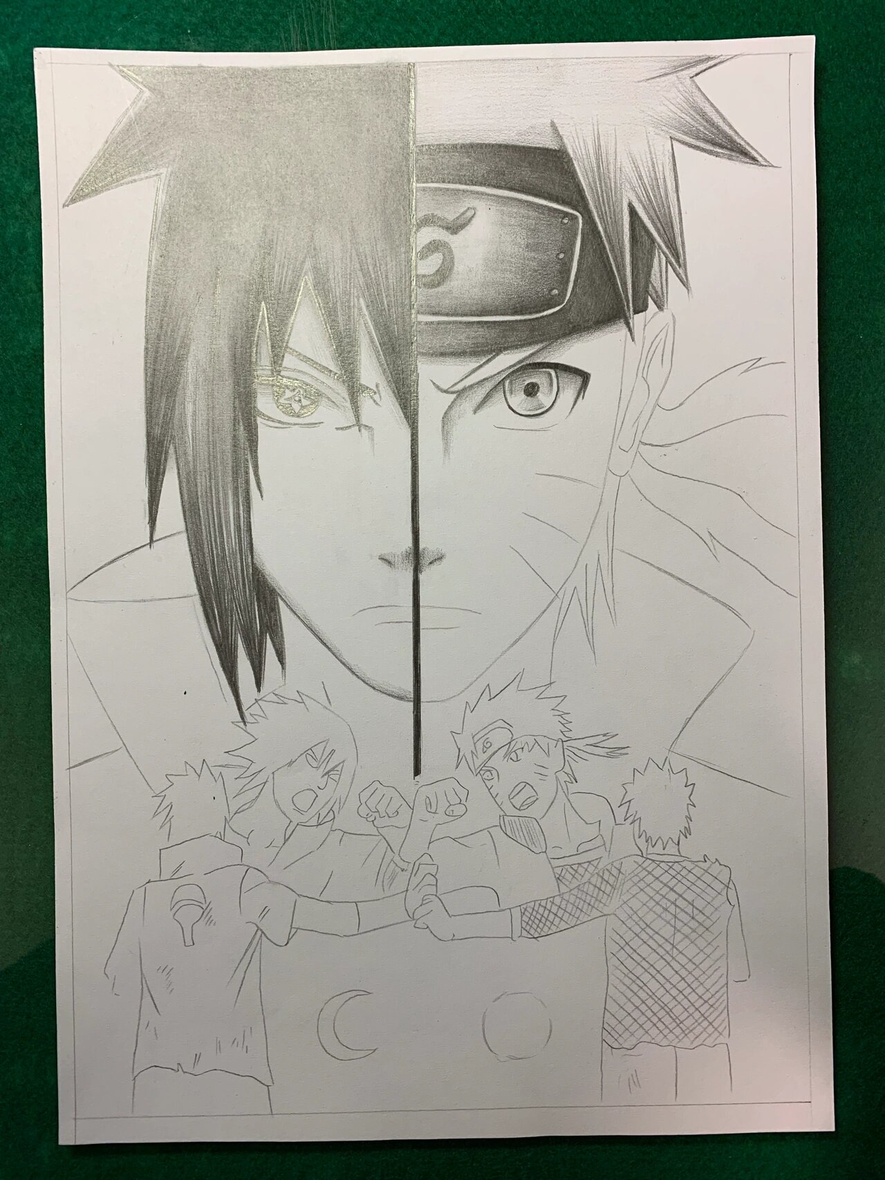 火影忍者手绘纯铅笔