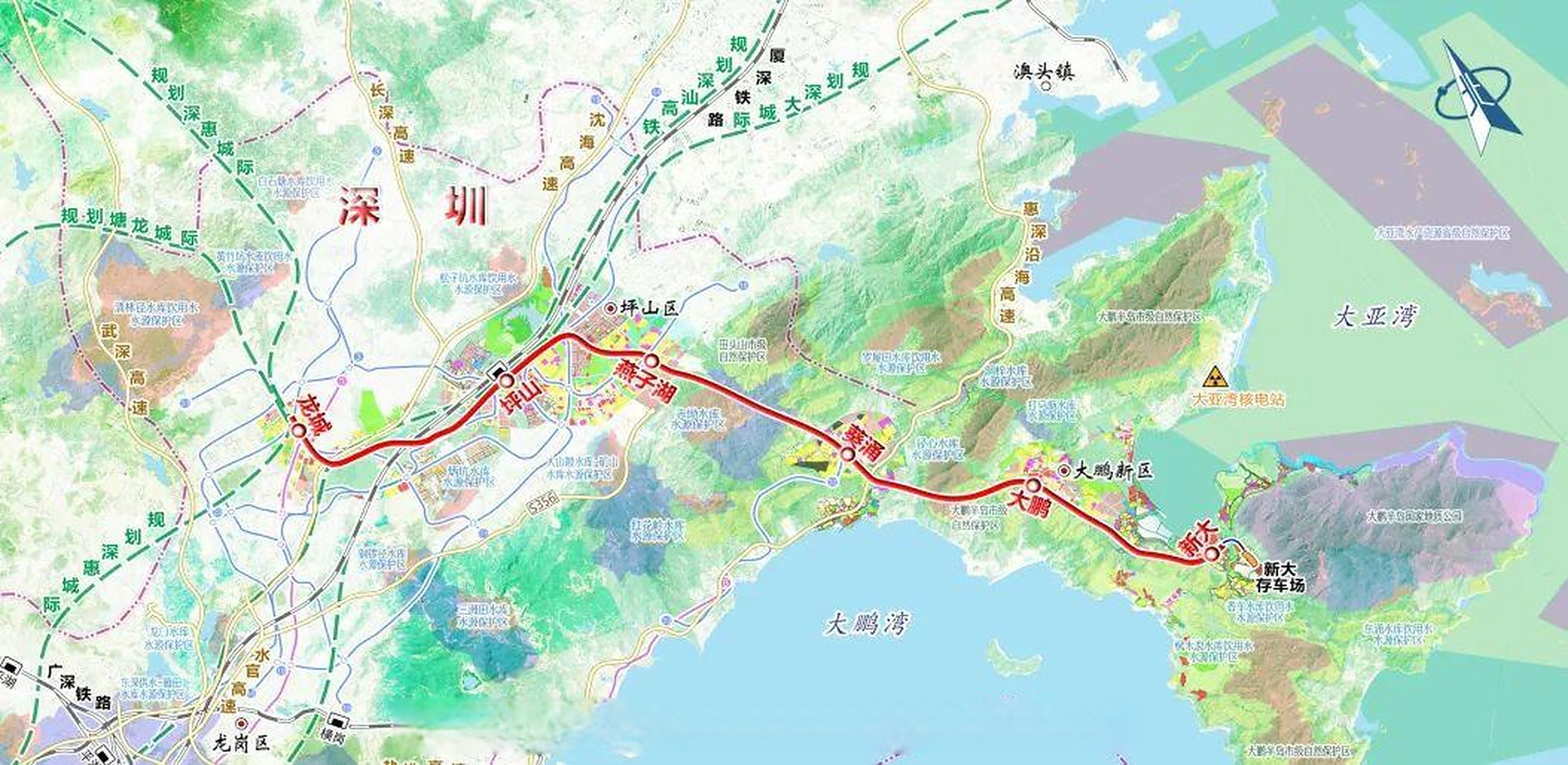 【深惠城际铁路-大鹏支线最新进展来了】 深圳轨道交通7月26日消息