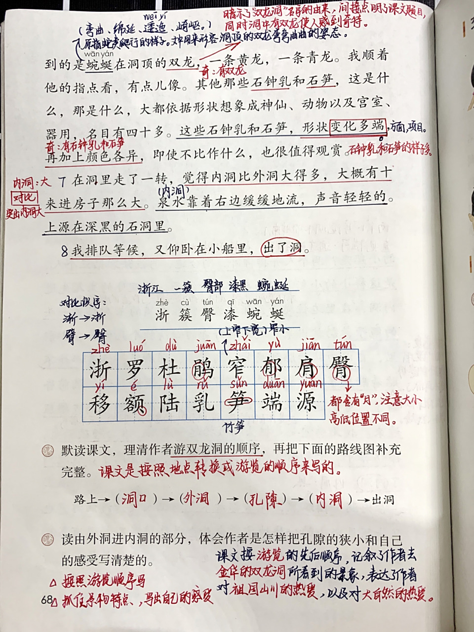 部编版四年级下册语文 第十七课 笔记 四年级下册语文 第五单元 第17