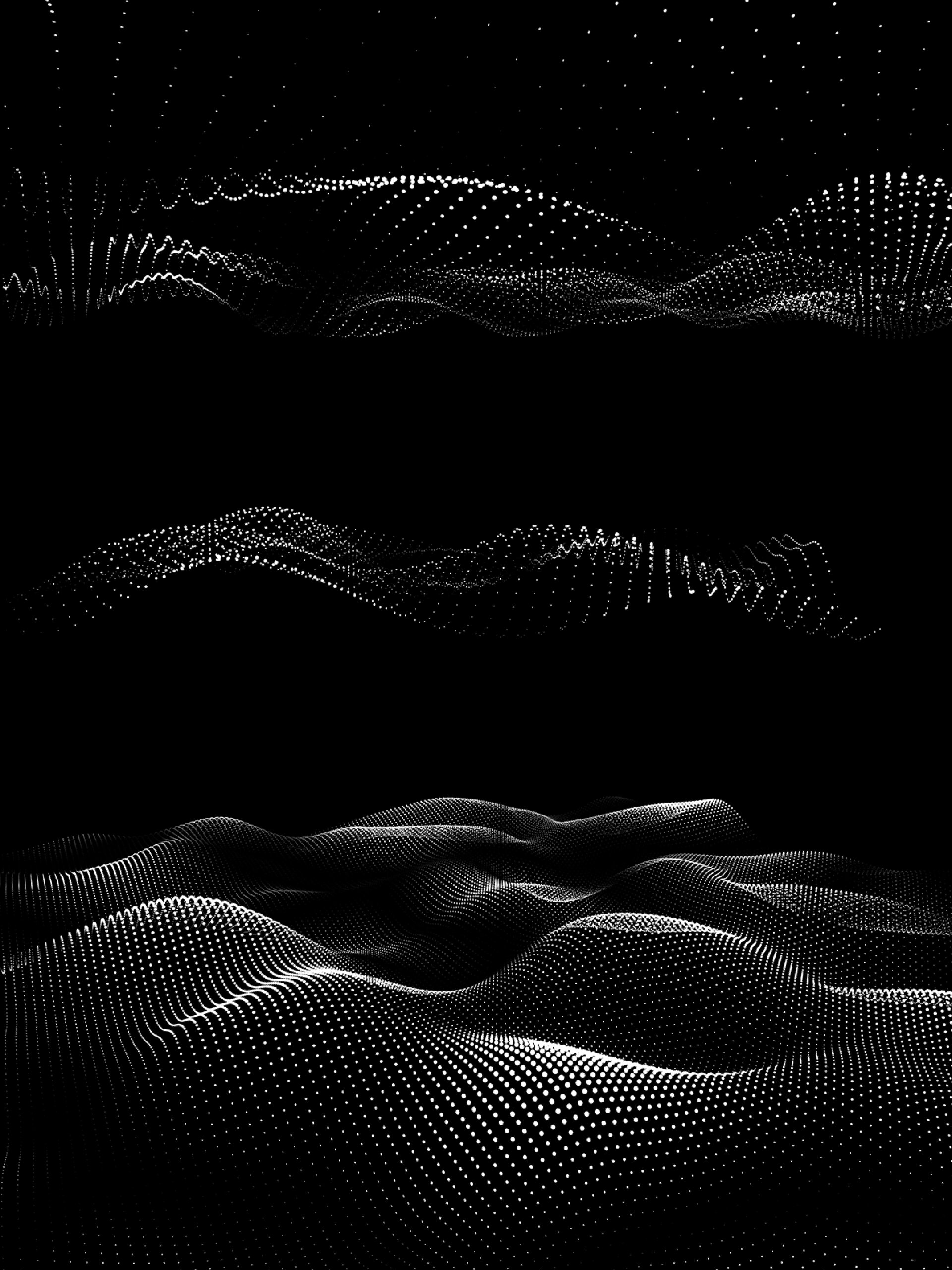 免抠素材|科技感波浪粒子线条素材