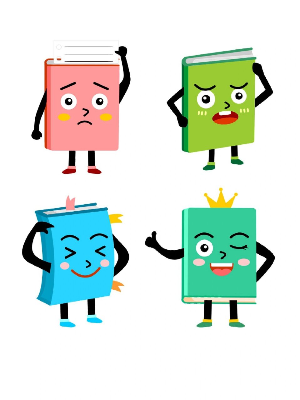 卡通拟人书本|国际儿童读书日免扣素材分享 96"国际儿童读书日"陪你