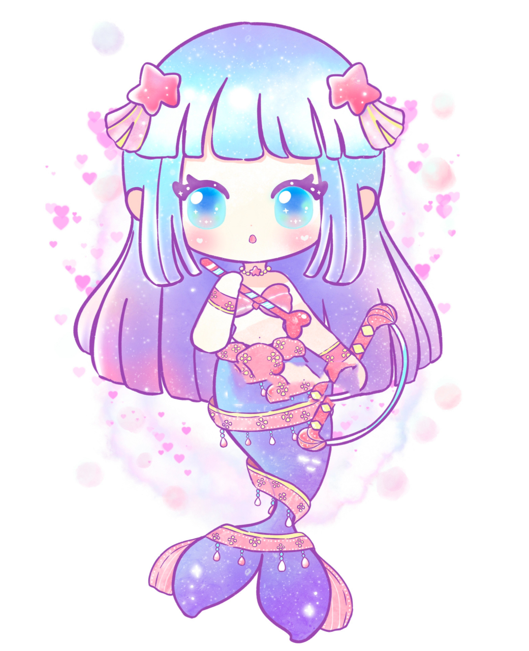 美人鱼公主 卡通简笔画合集 原创十二星座美人鱼公主 可爱美人鱼小