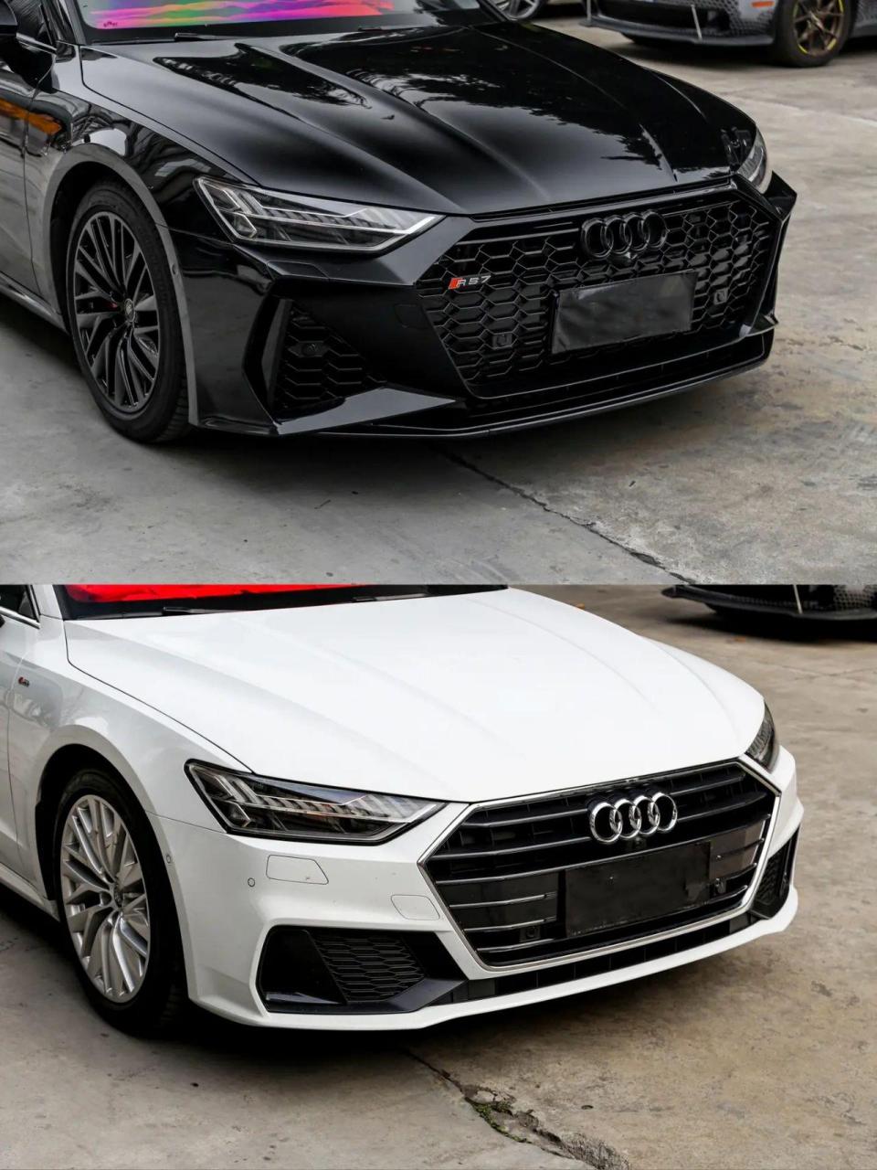 奥迪a7黑武士改装案例.