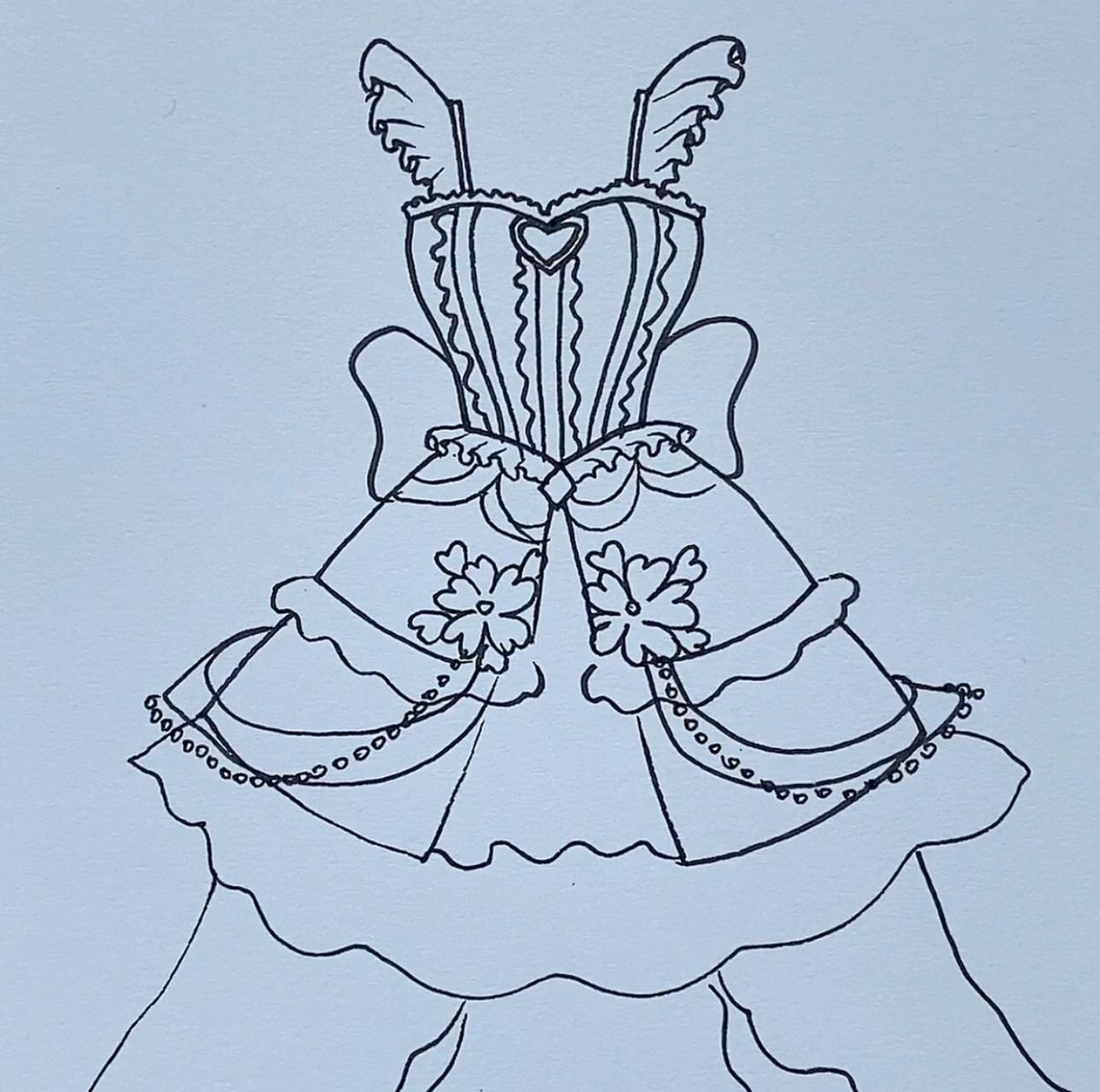 画精灵梦叶罗丽王默黑化的裙子过程