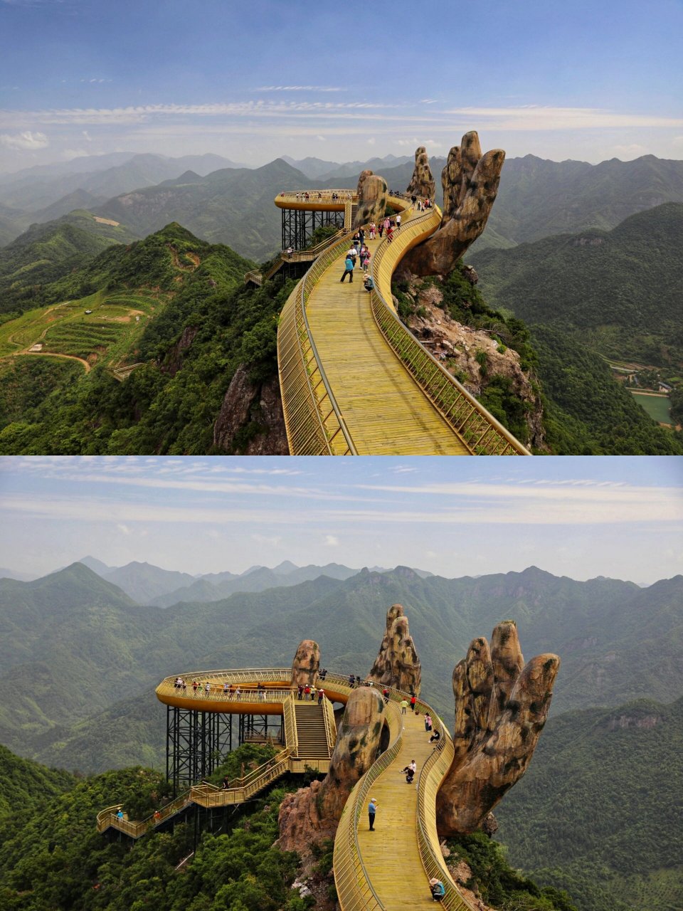 建德 | 马岭天观佛手桥,壮观震撼之景 在桐庐,建德和浦江的崇山峻岭