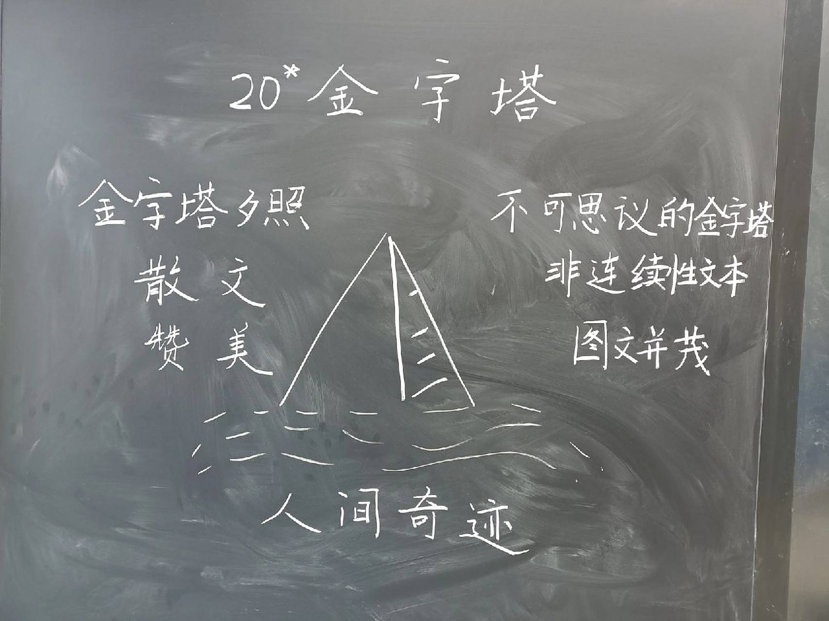 五下《金字塔》板书设计