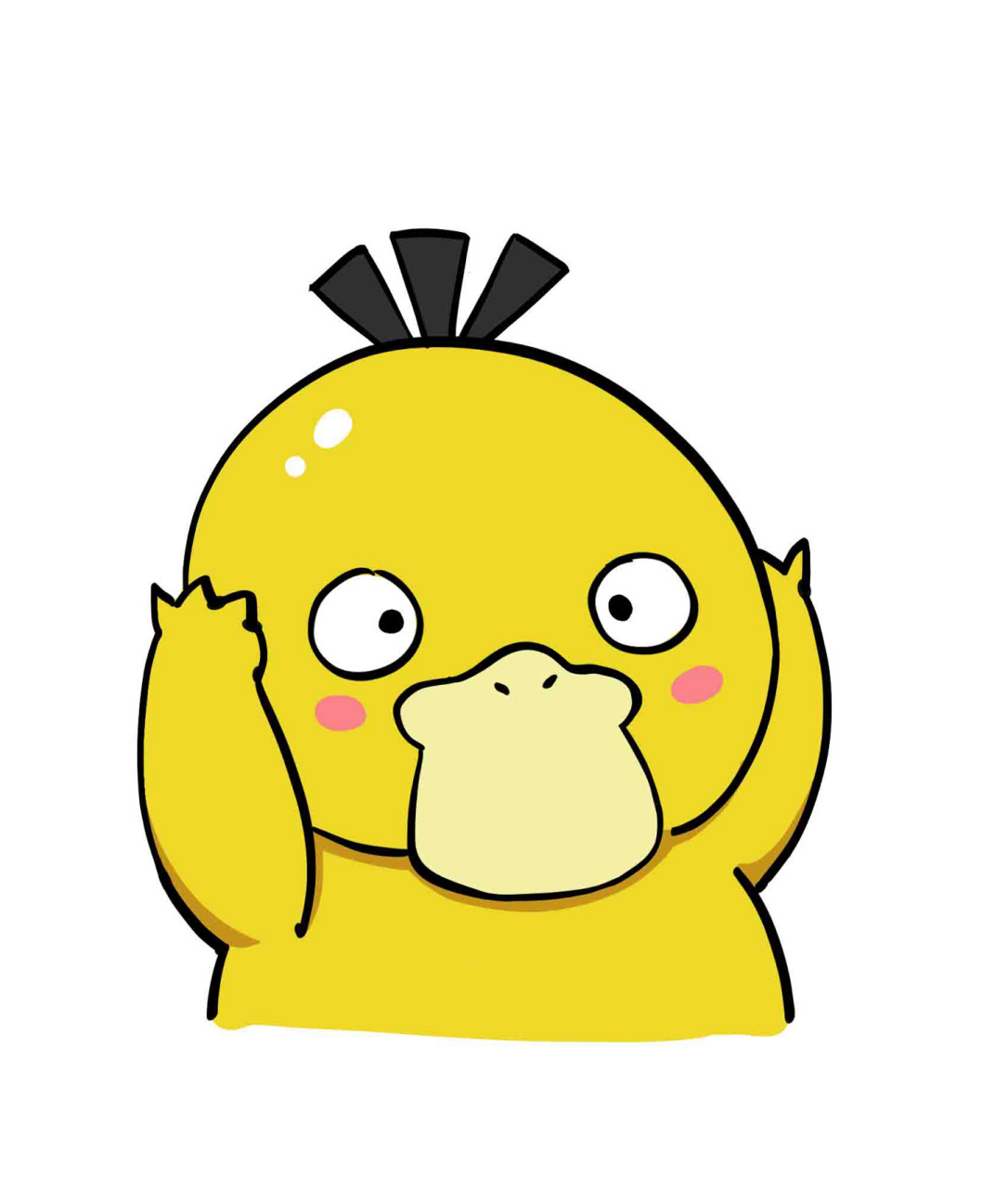 简笔画宝可梦系列可爱可达鸭绘制详细过程