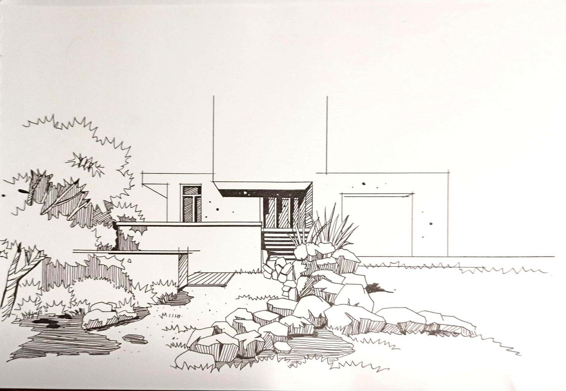 钢笔画 风景园林绘图 建筑 94