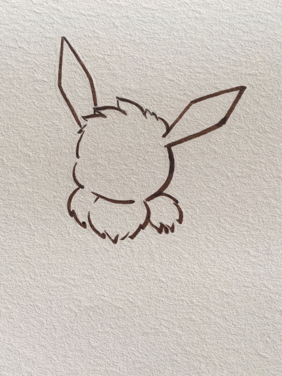 可爱简笔画 宝可梦系列-伊布//附过程 今日份 应小粉丝要求的伊布