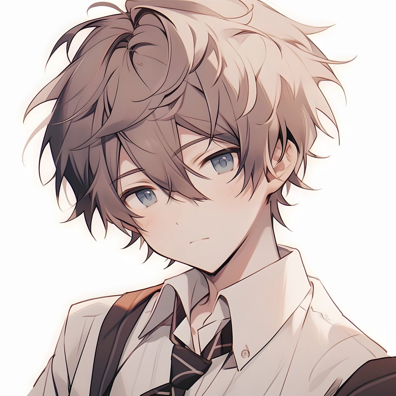 白底棕发动漫男主头像～aalizz well一切顺利 真诚怎么会是爱的必杀技