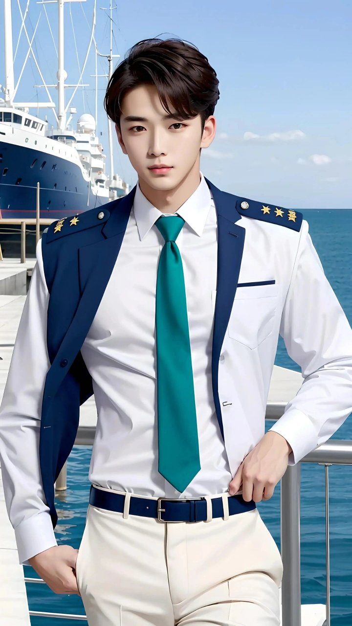 海军帅哥穿上白色制服,帅炸了97 93海军帅哥的男朋友,你准备好了