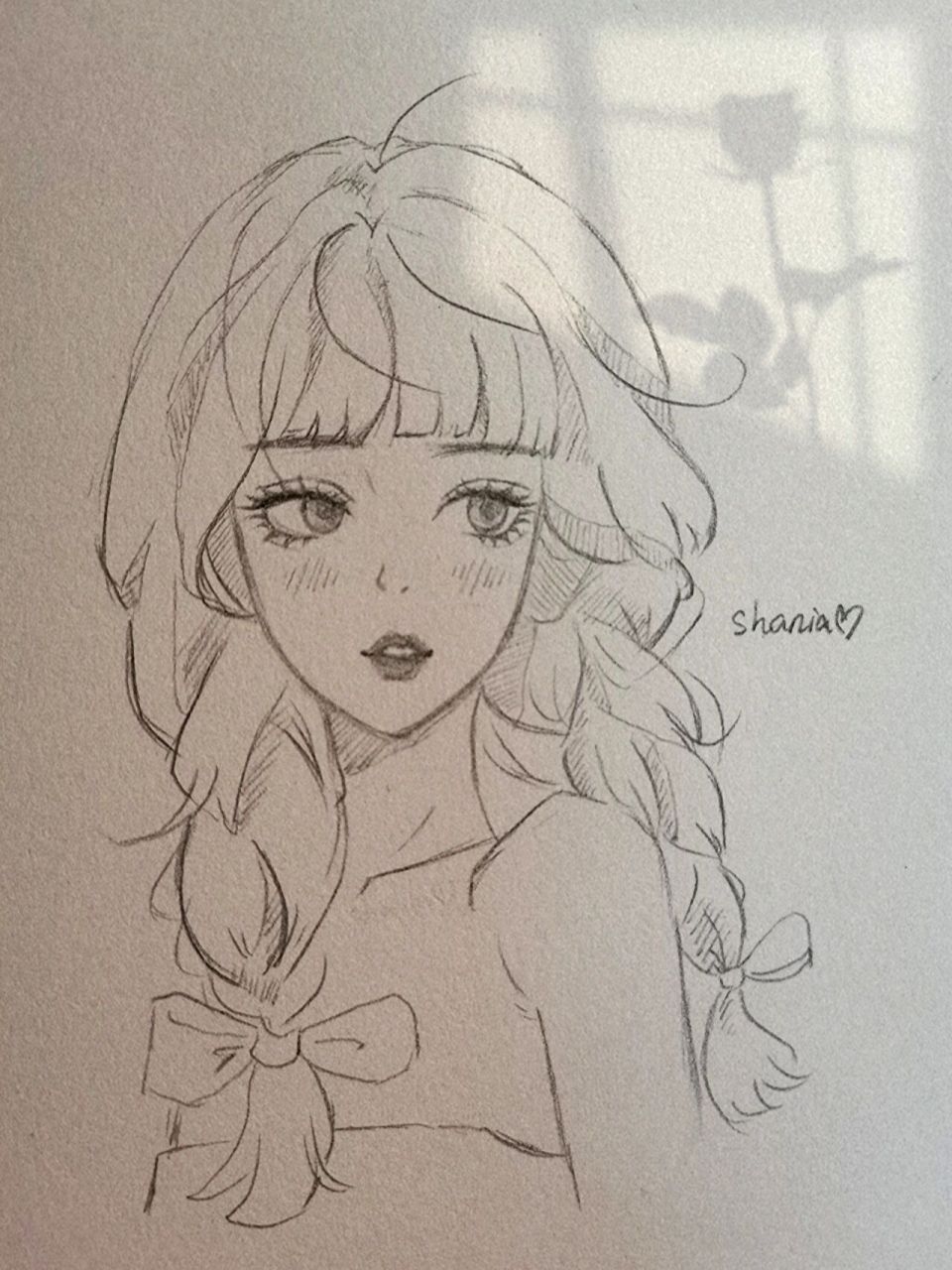 每日临摹(13/100)78少女线稿 临摹自: 	 惊艳不了时光,那就试试温柔