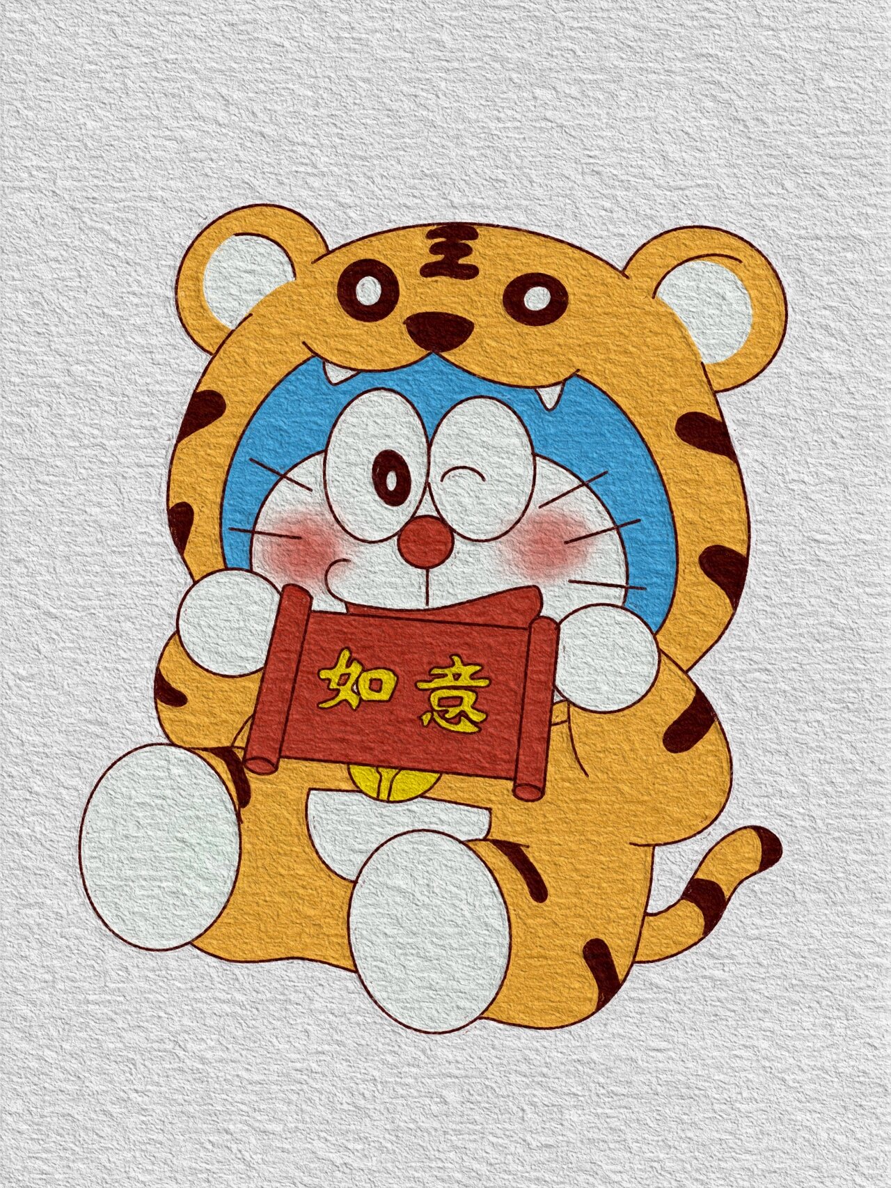 软绵绵多啦a梦简笔画教程步骤