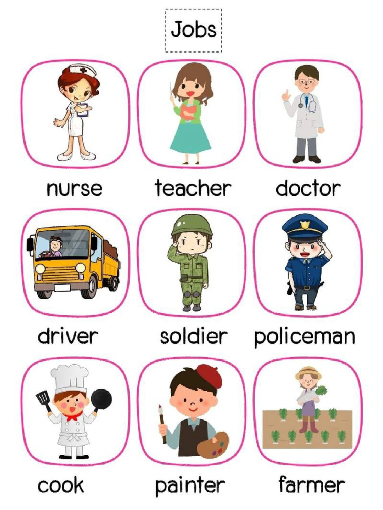 学习英语词汇 , jobs