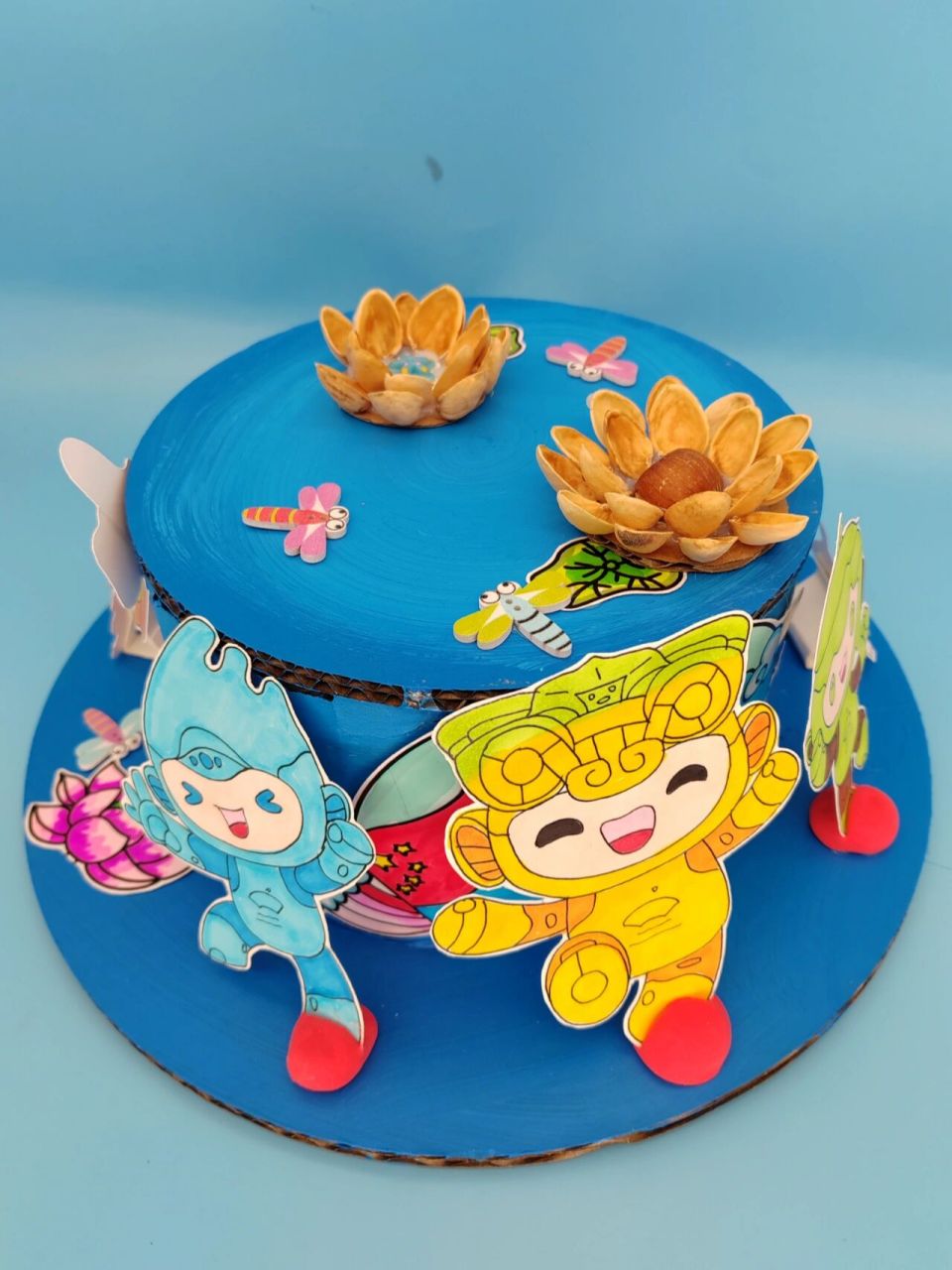 亚运会主题手工-变废为宝创意手工帽子