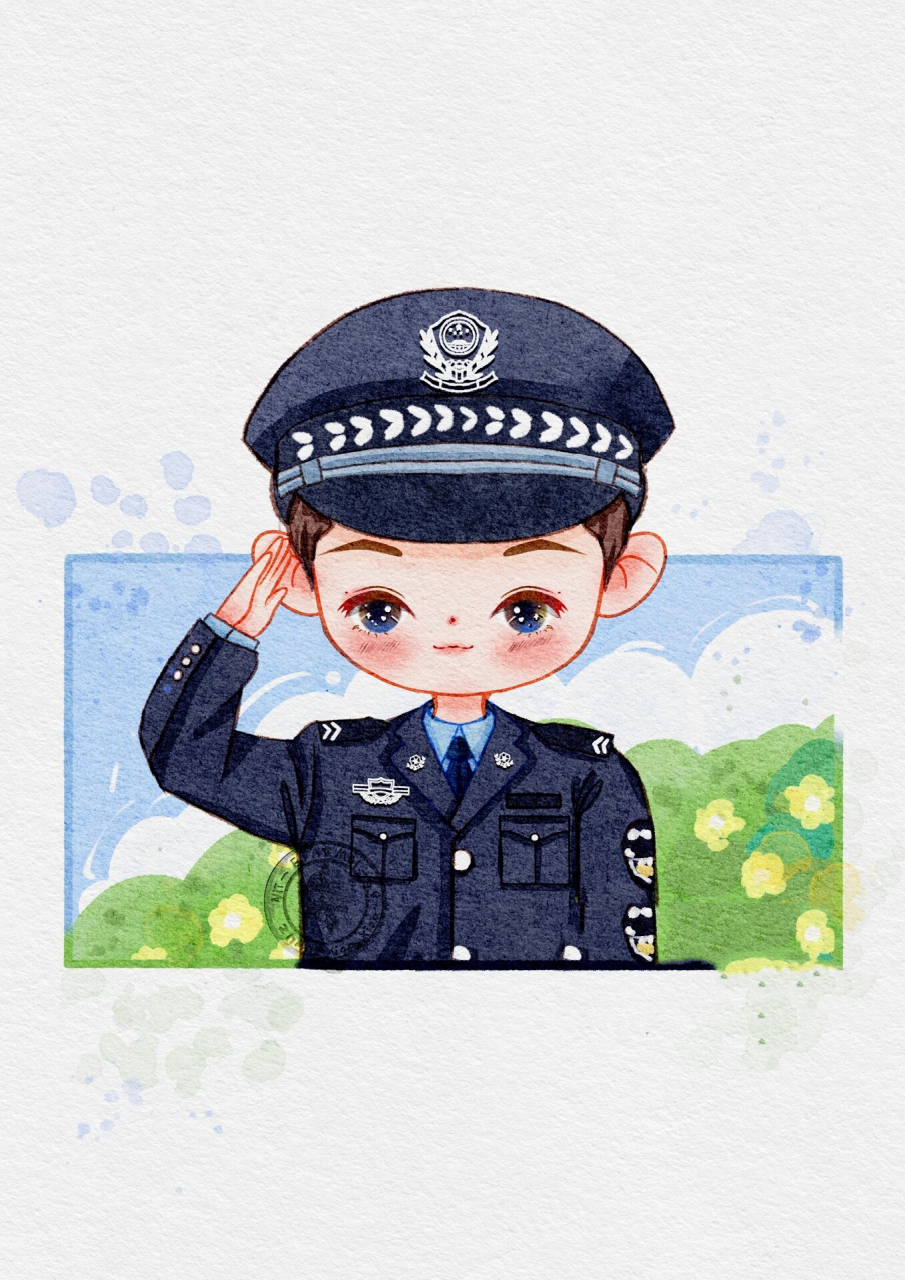 每日一画画# #夏日滤镜# #笔记灵感# #十字绣# #q版警察叔叔# #警祆