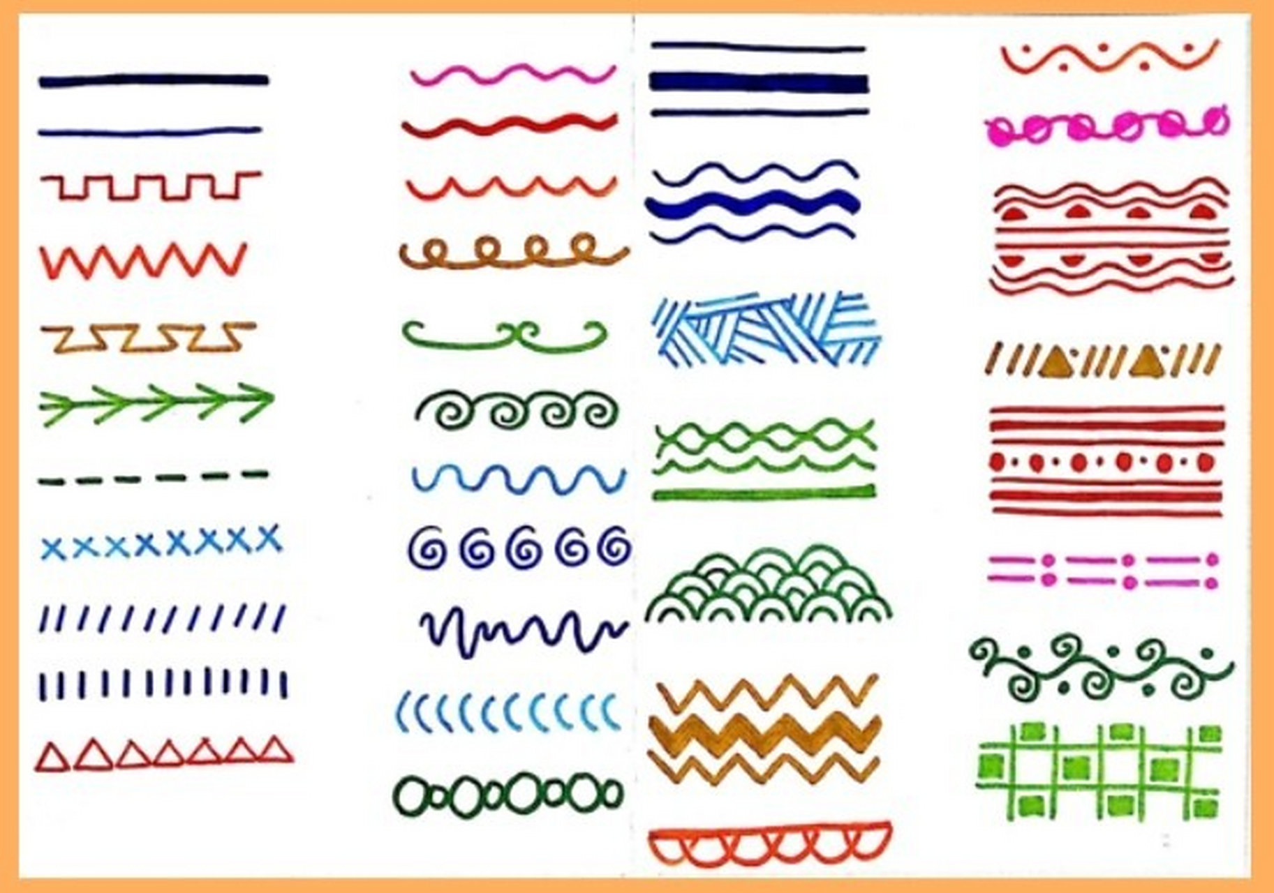 小朋友9796学习线条装饰也可以锻手部