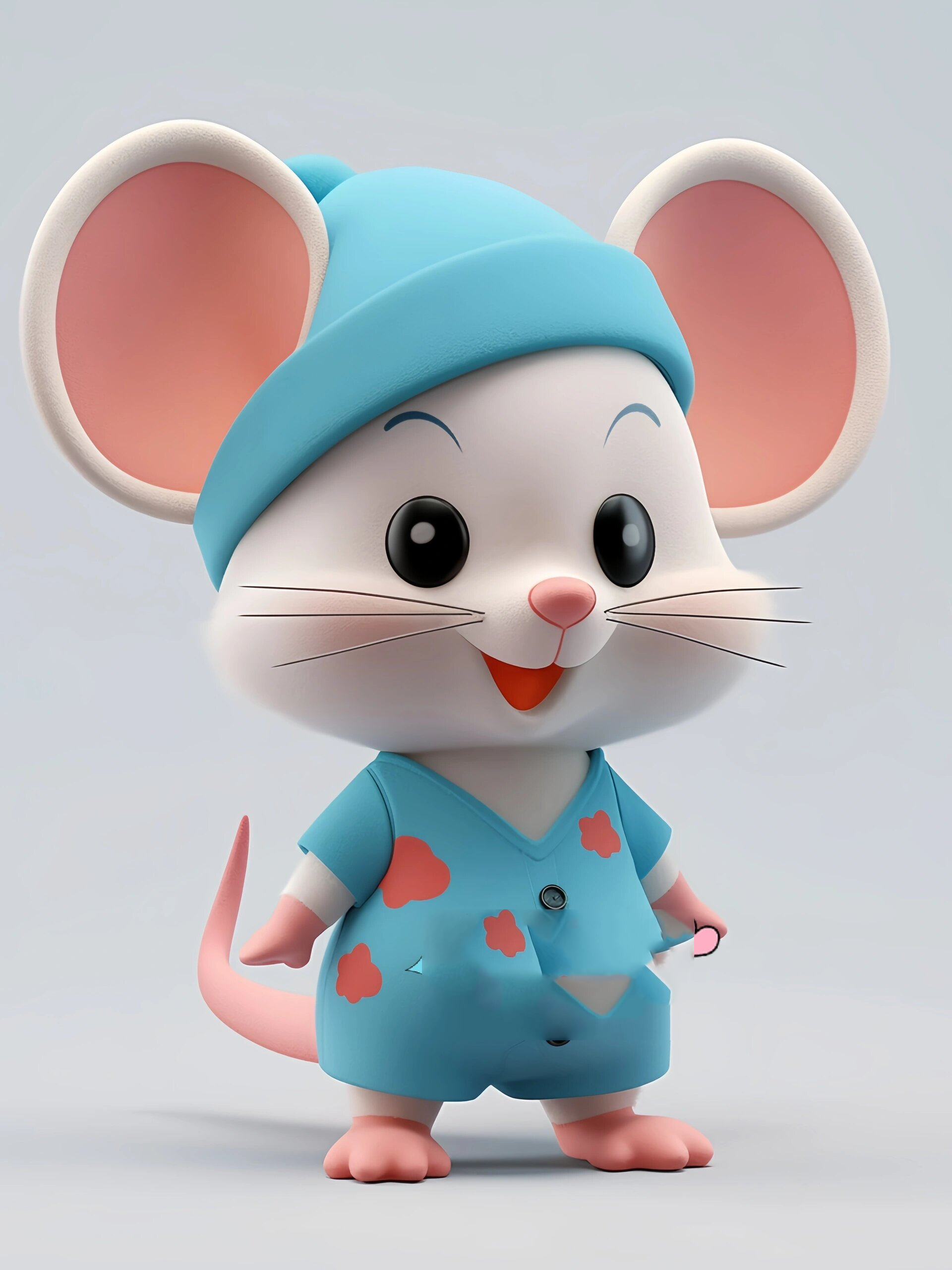 卡通蓝色小老鼠