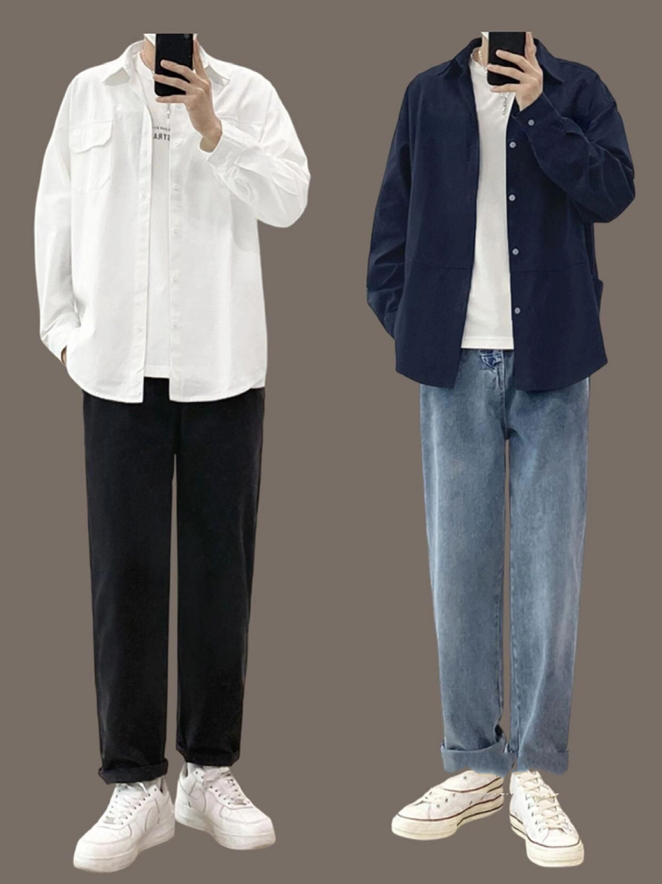 170-180男生秋季穿搭推荐|简约韩系衬衫穿搭              男生秋季穿