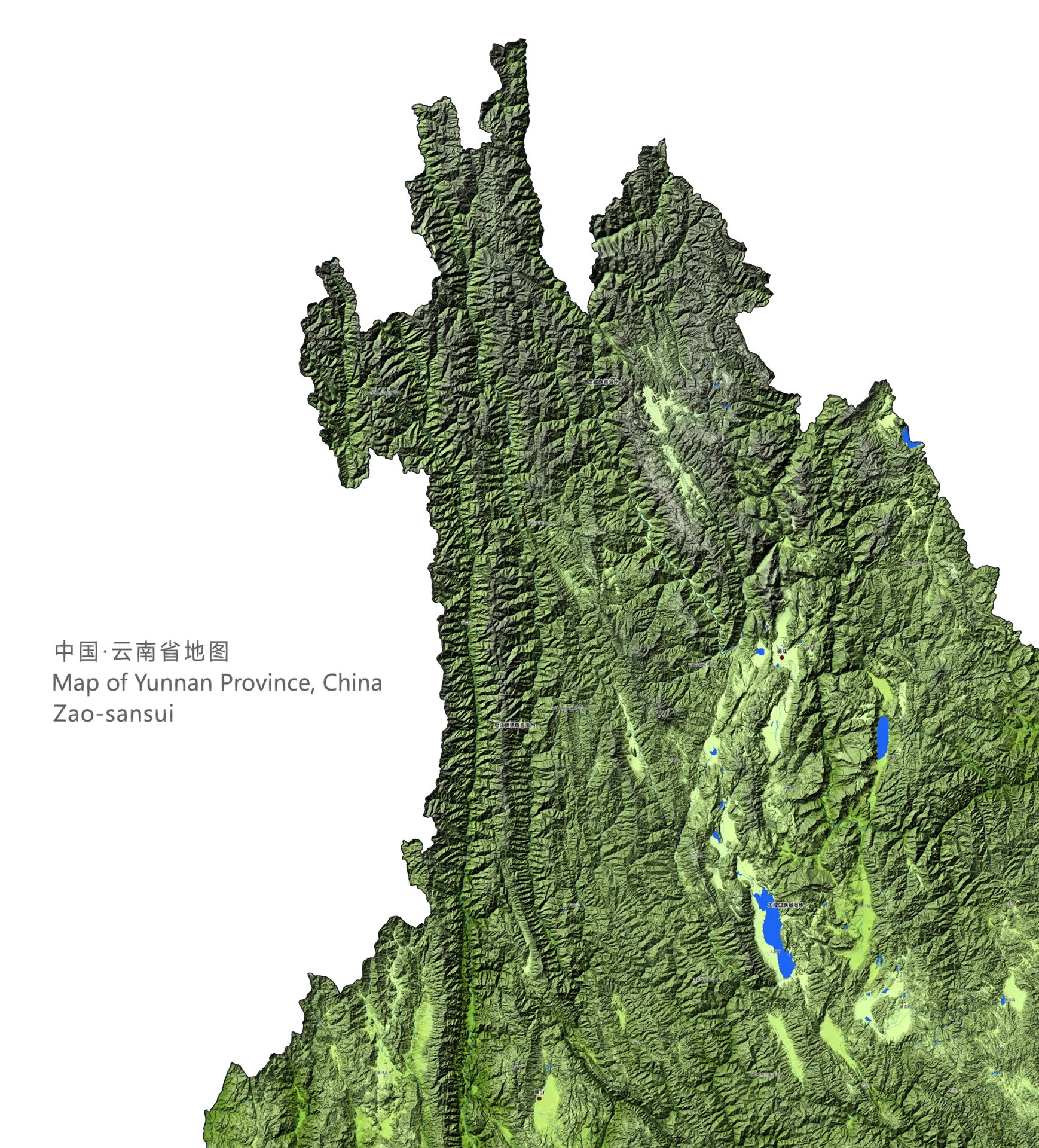 云南省地图/地形地貌 中国云南     知识分享      知识分享