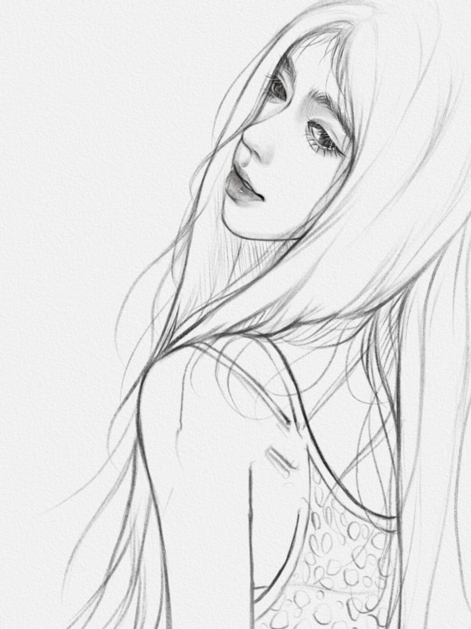 鞠婧祎 | 线稿 画啦小鞠新照～ 每一次的照片都很惊艳