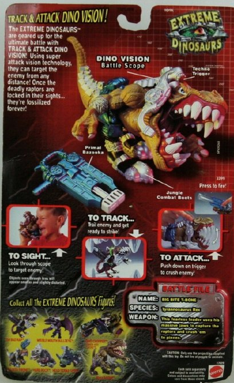 记忆里的老玩具#mattel美泰 星际恐龙——t-bone霸天龙(dinovisio版 