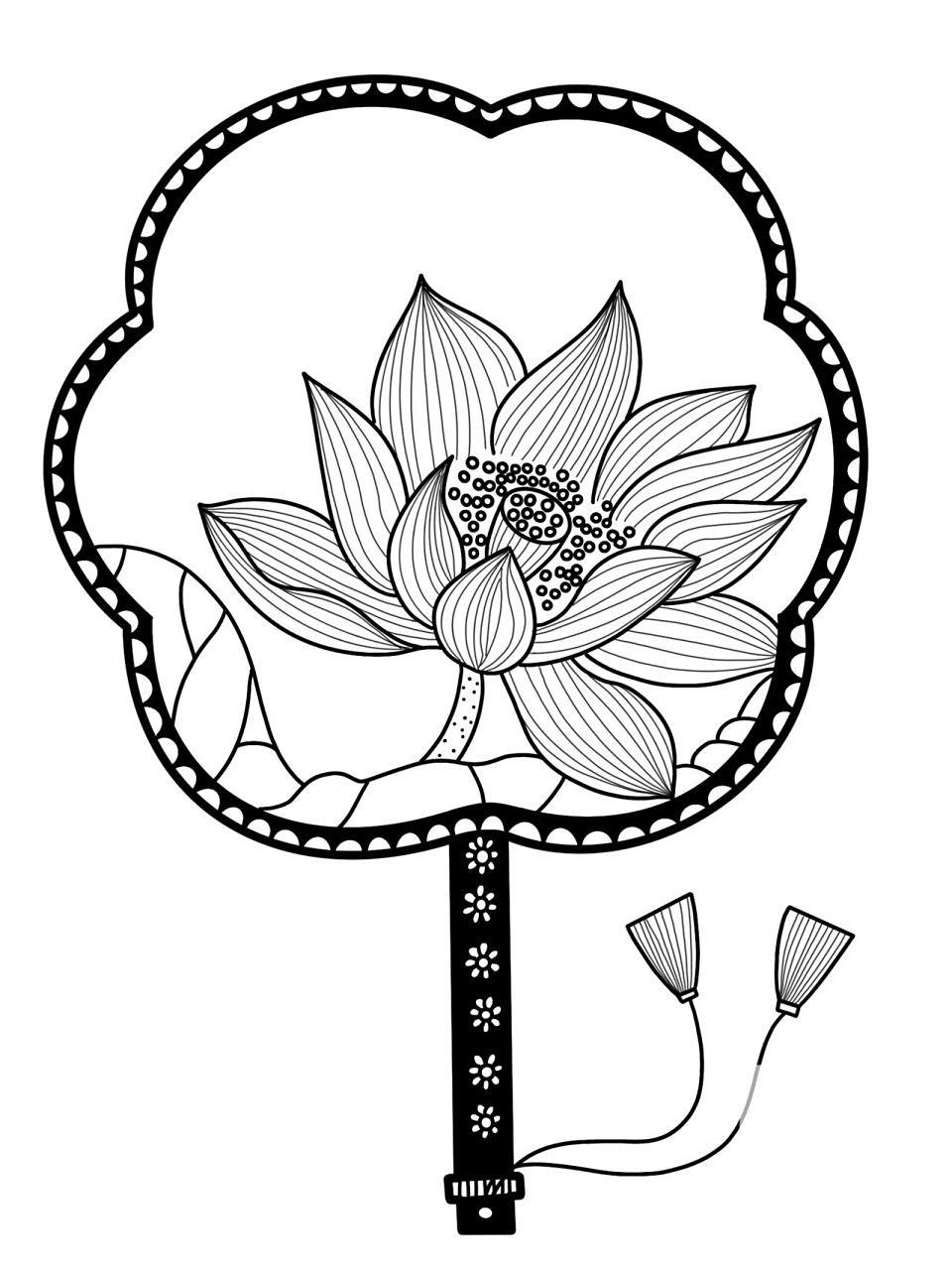 古风素材——团扇系列(可打印)