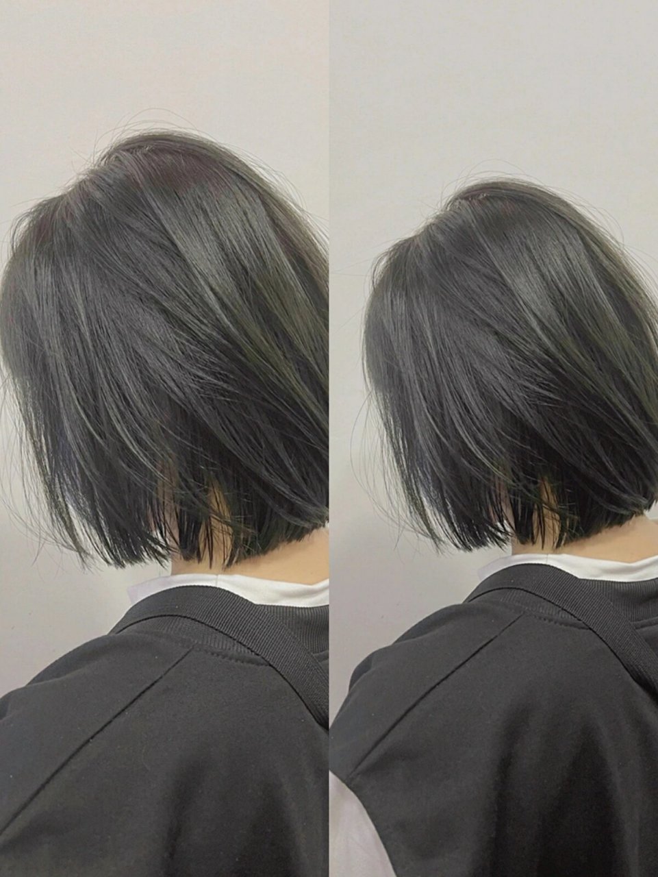 染完不会掉黄的质感黑茶 高级简约 不能错过的质感短发发色 黑茶发色