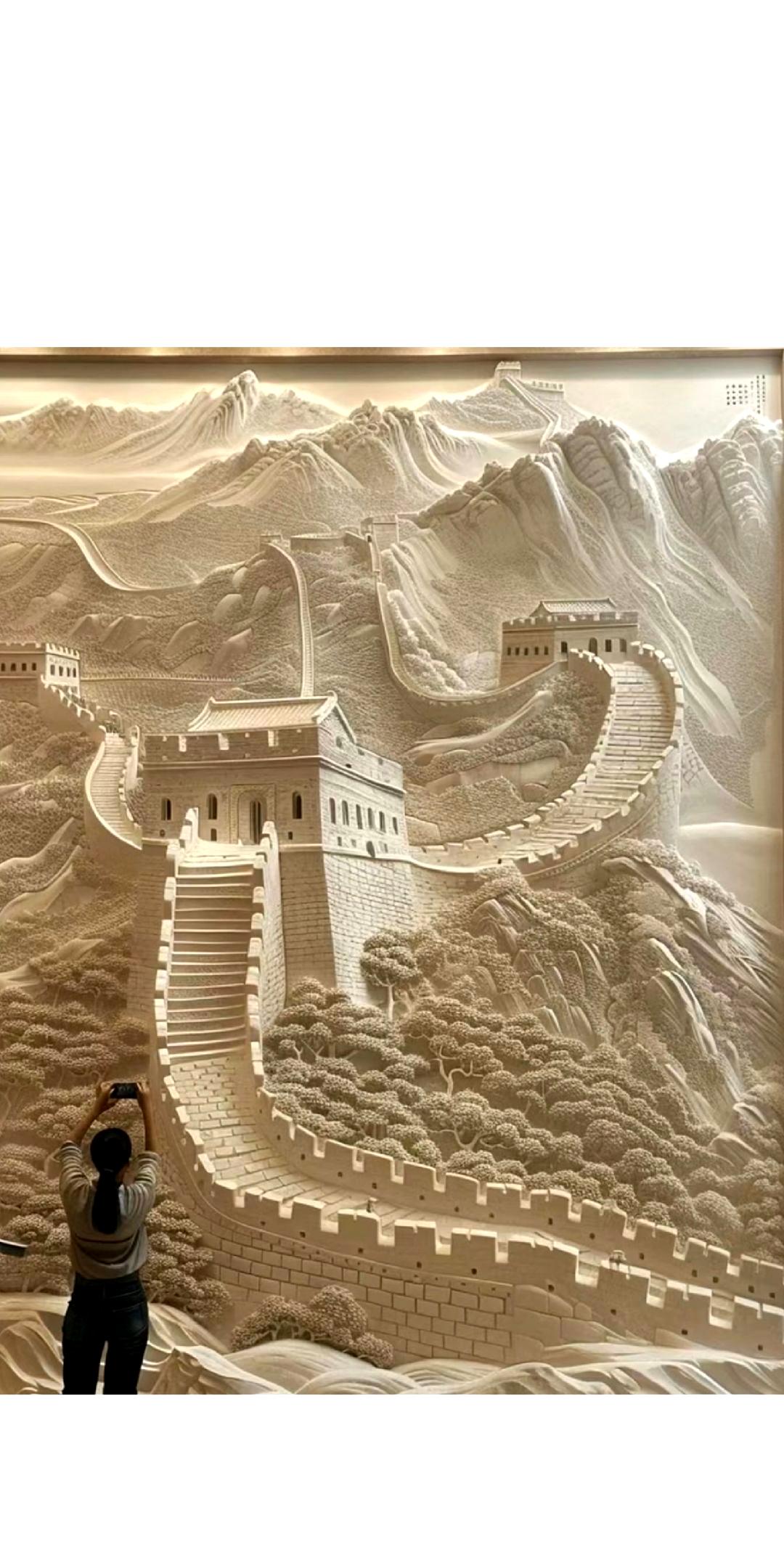 主题和设计元素:选择万里长城作为主要元素