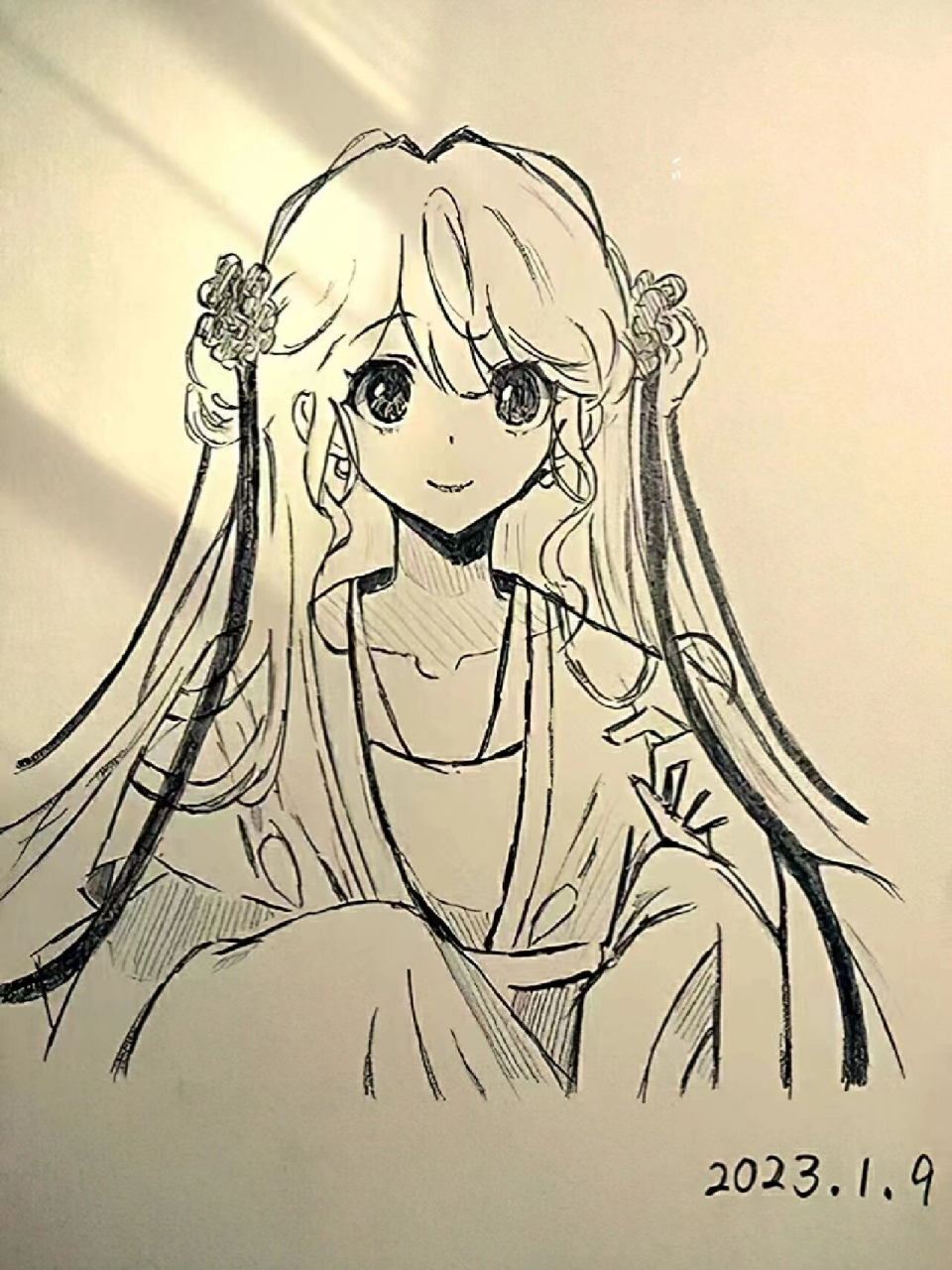 叶七七 昨天画的,对比原图感觉画得有点潦草