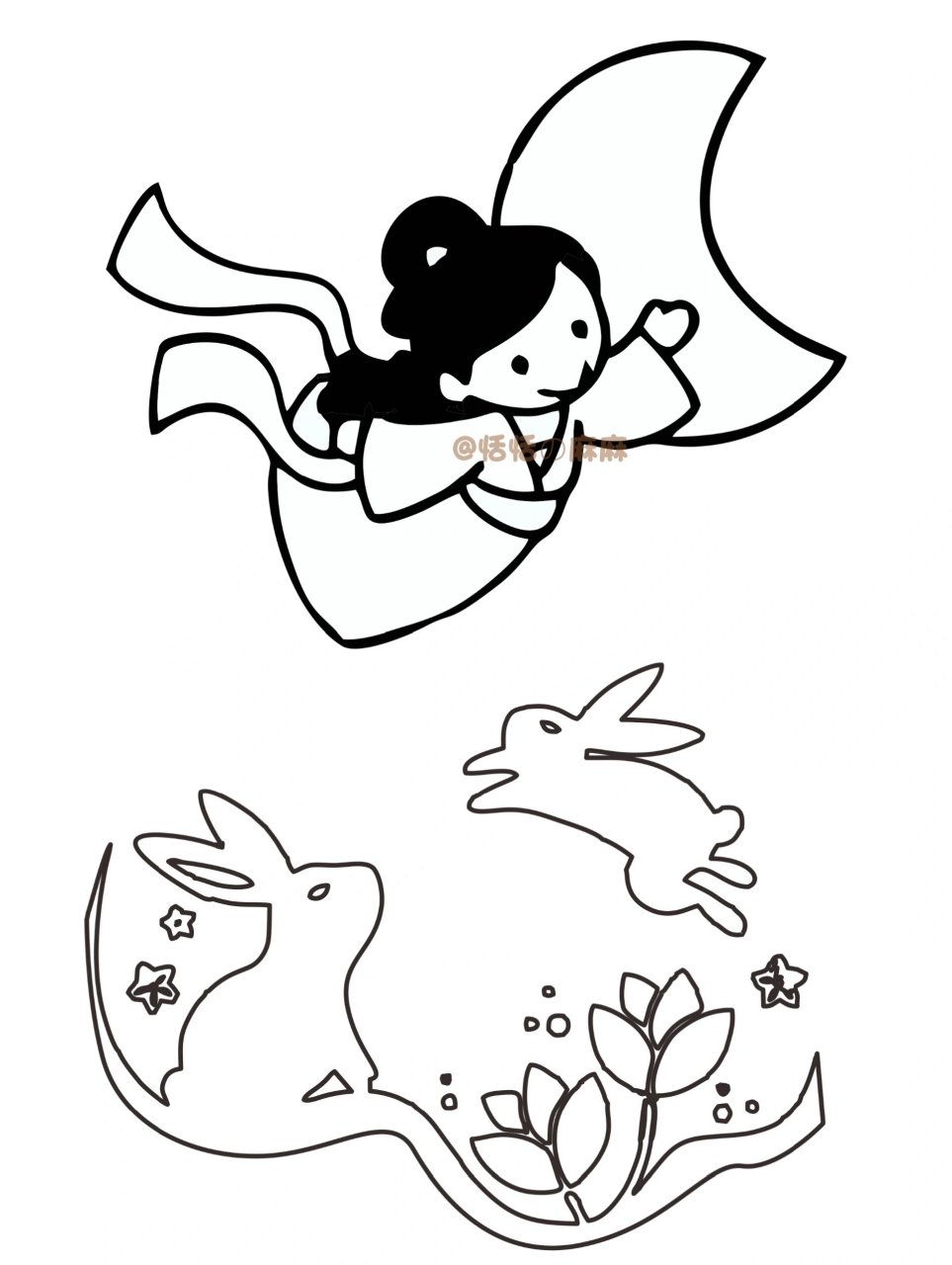 中秋简笔画 |97祝你快乐,不止中秋 78马上就要中秋节啦,提前祝