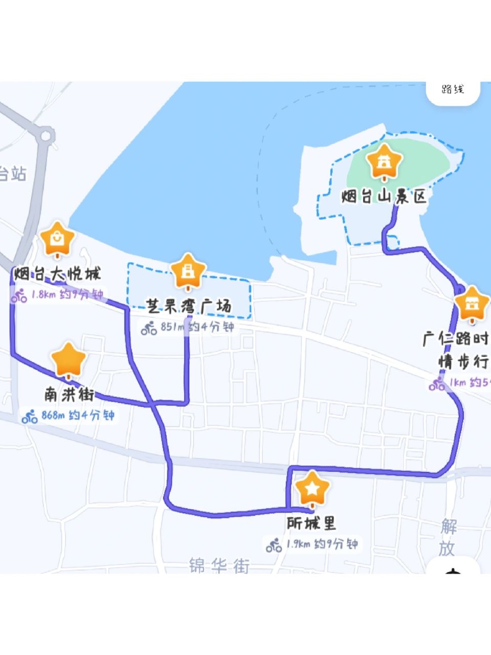 福州烟台山导览路线图图片