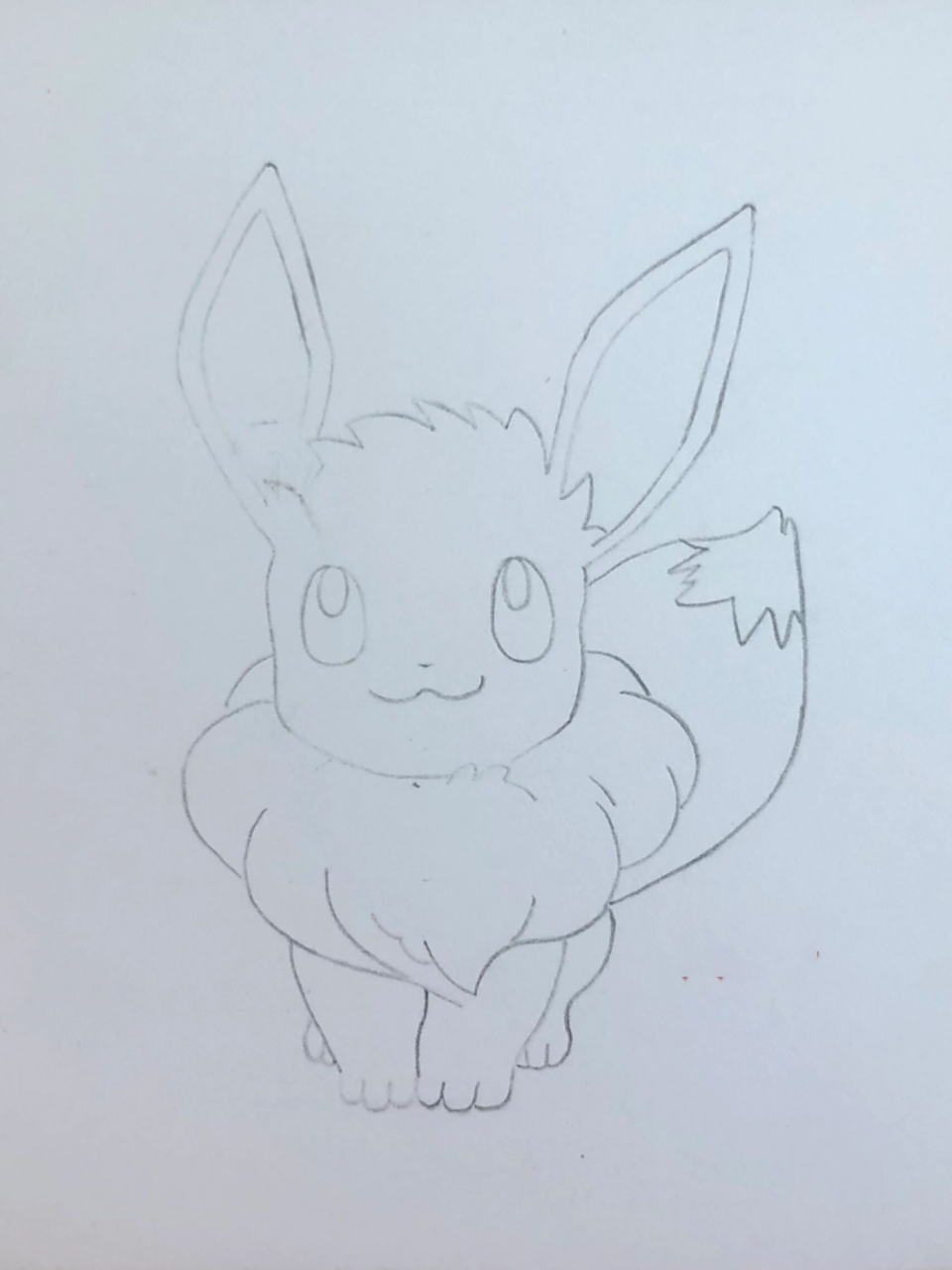 伊布简笔画 神奇宝贝,铅笔7315先画草图,画好彩铅勾线,再慢慢上色