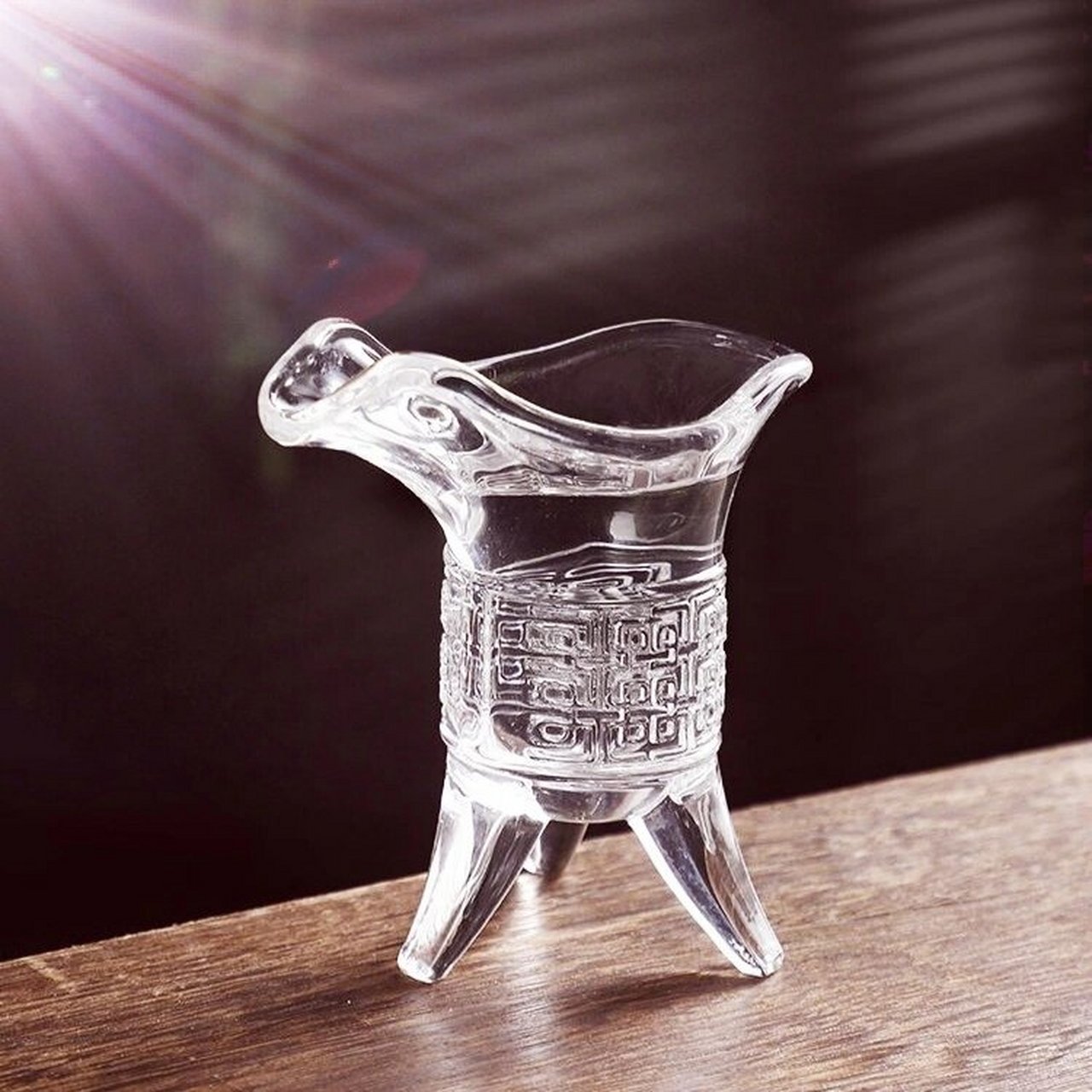 帝王杯玻璃樽仿古酒樽宫廷酒杯ins高颜值分酒 秦始皇喝奶 我妈说我净