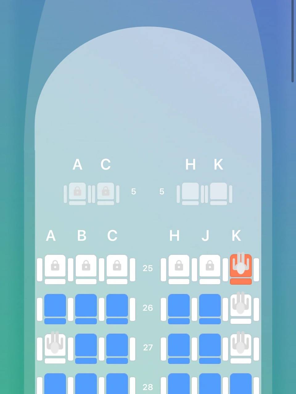 迟到的南航明珠经济舱体验 机型:空客a320neo7615 由于第一排90